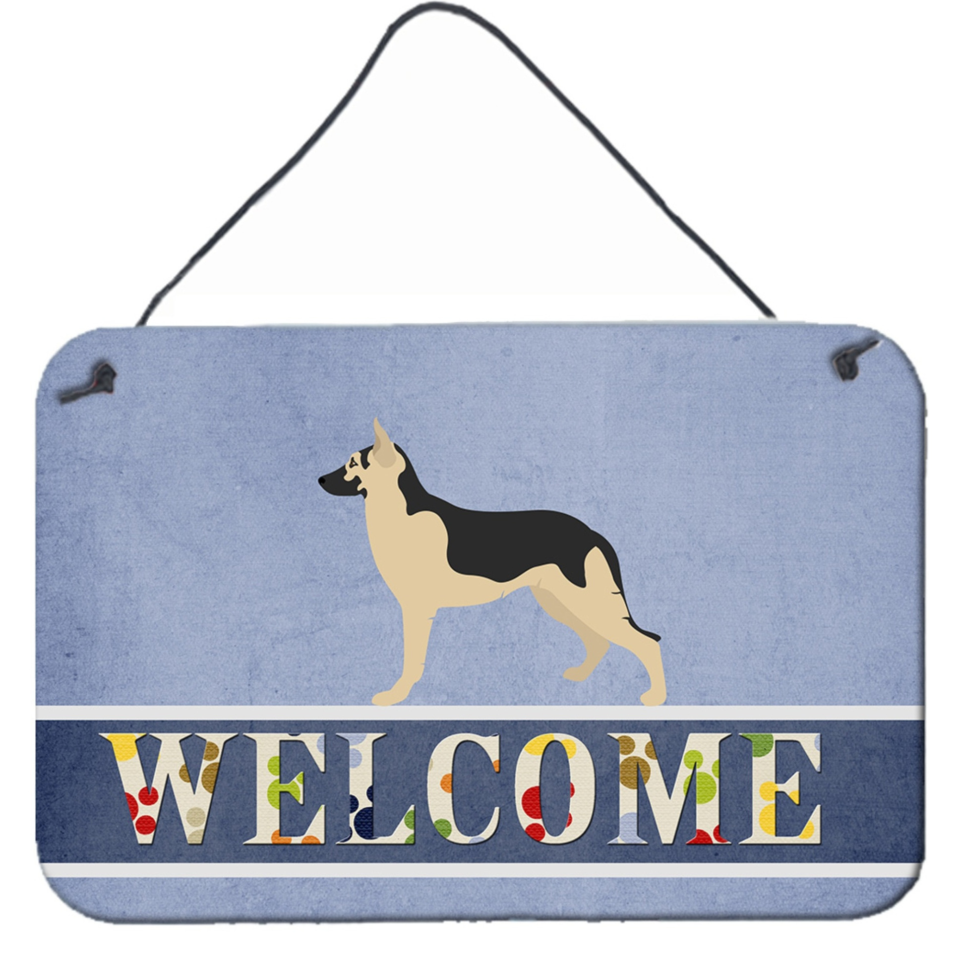 &quotCaroline's Treasures German Shepherd Welcome Metal Print, 8"" x 12"""