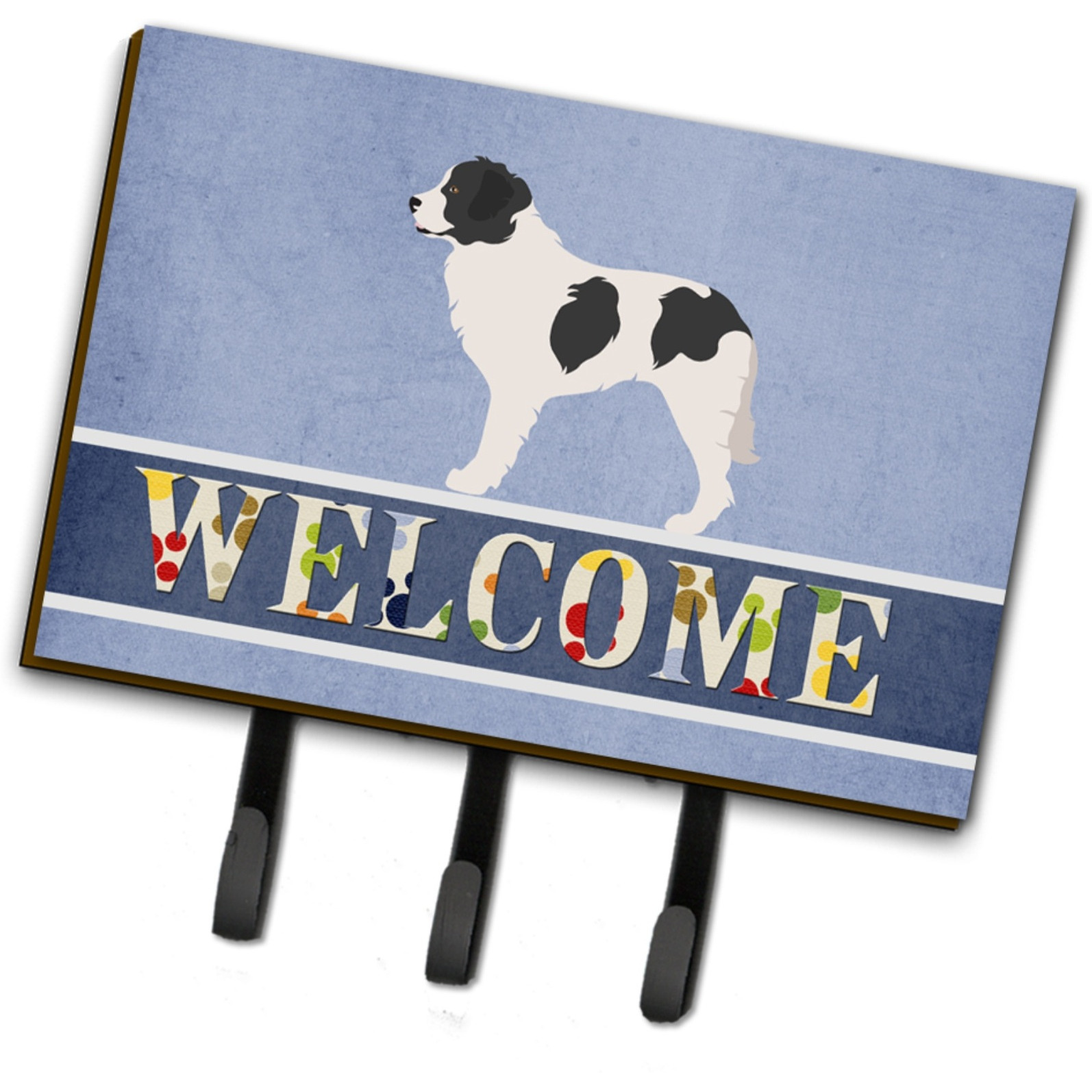 &quotCaroline's Treasures Landseer Welcome Wall Hook, Triple"