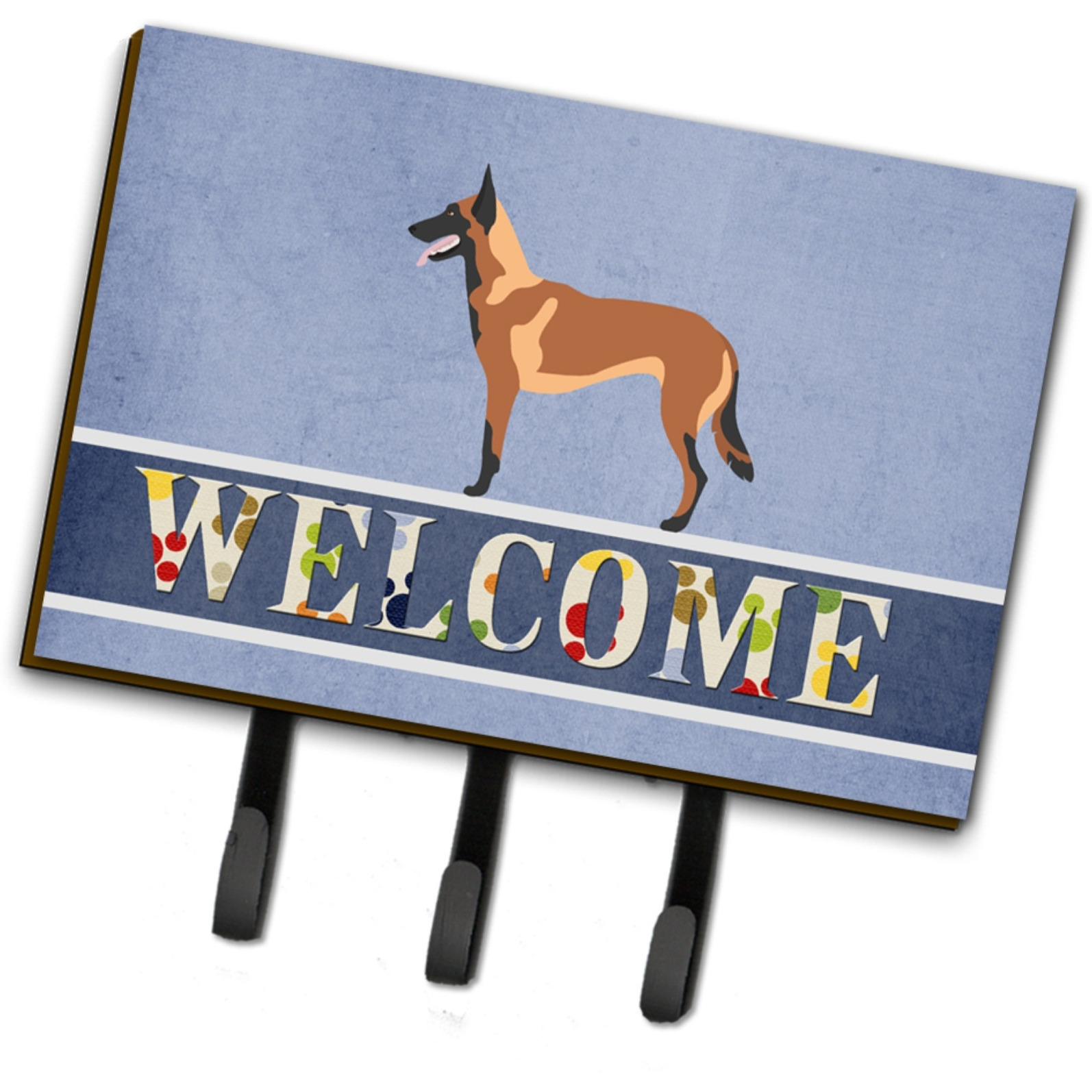 &quotCaroline's Treasures Malinois Belgian Shepherd Wall Hook, Triple, Welcome"