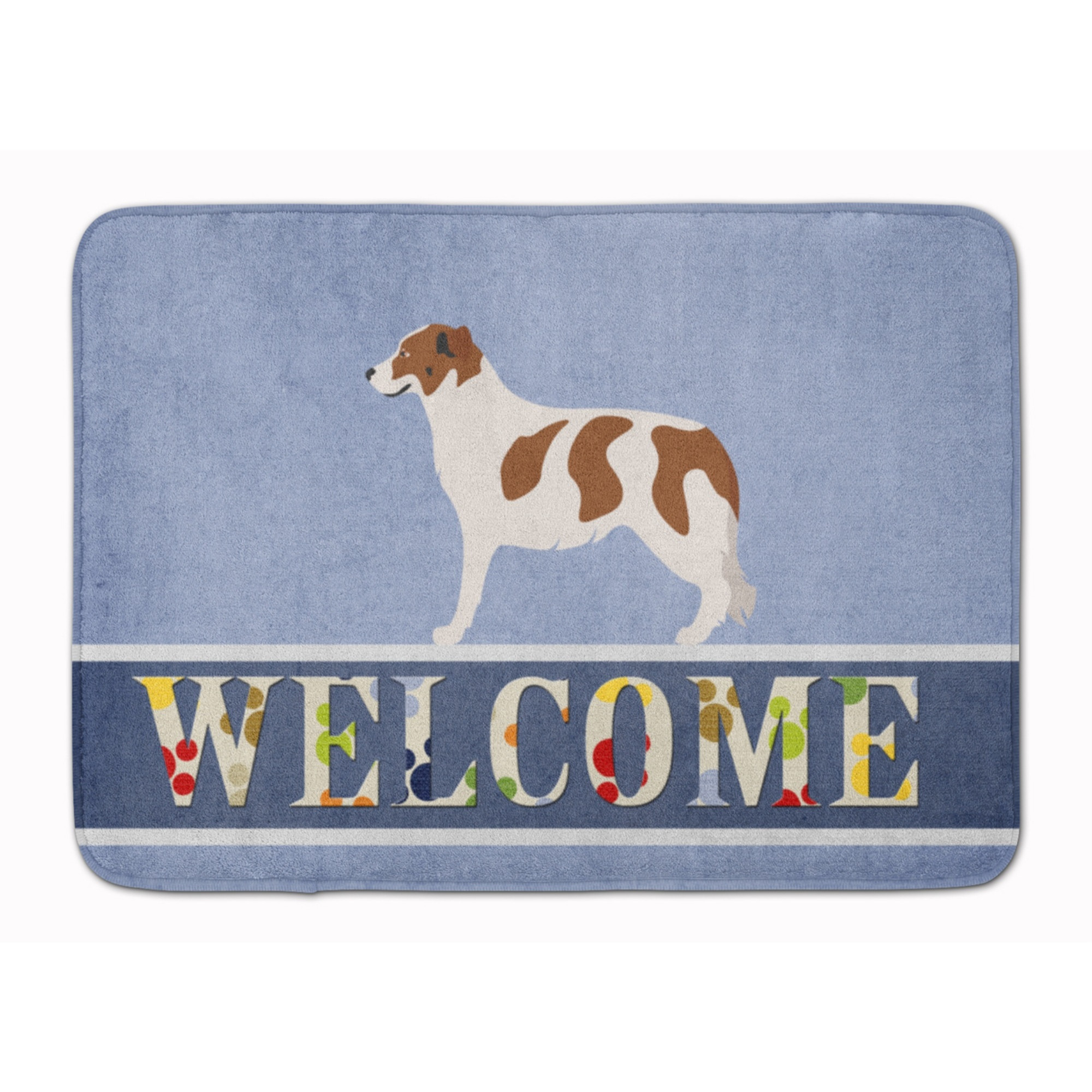 &quotCaroline's Treasures Aidi Atlas Mountain Dog Floor Mat, 19"" x 27"", Multicolor"