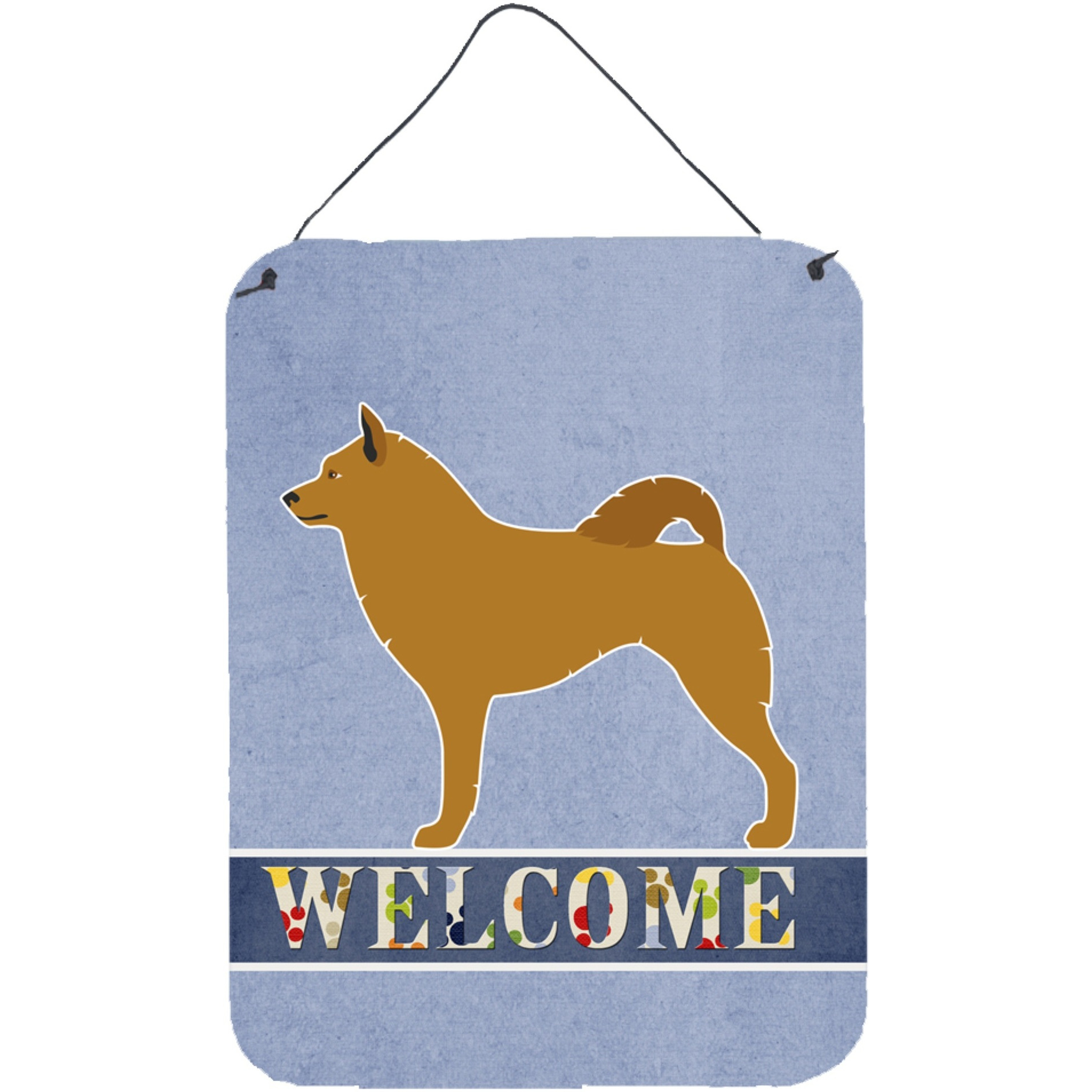 &quotCaroline's Treasures Finnish Spitz Welcome Metal Print, 16"" x 12"", Multicolor"