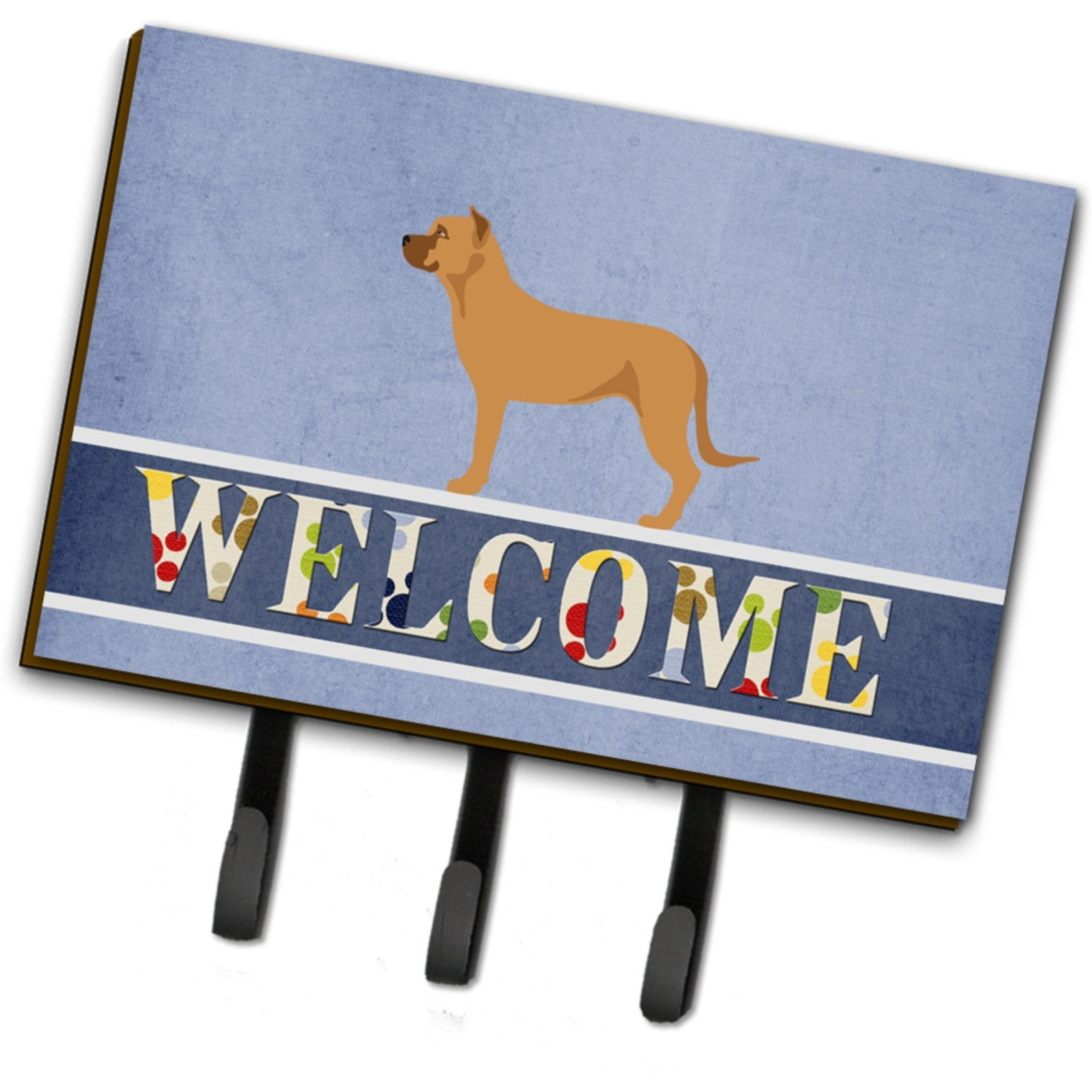 &quotCaroline's Treasures Alano Espanol Spanish Bulldog Wall Hook, Triple, Welcome"