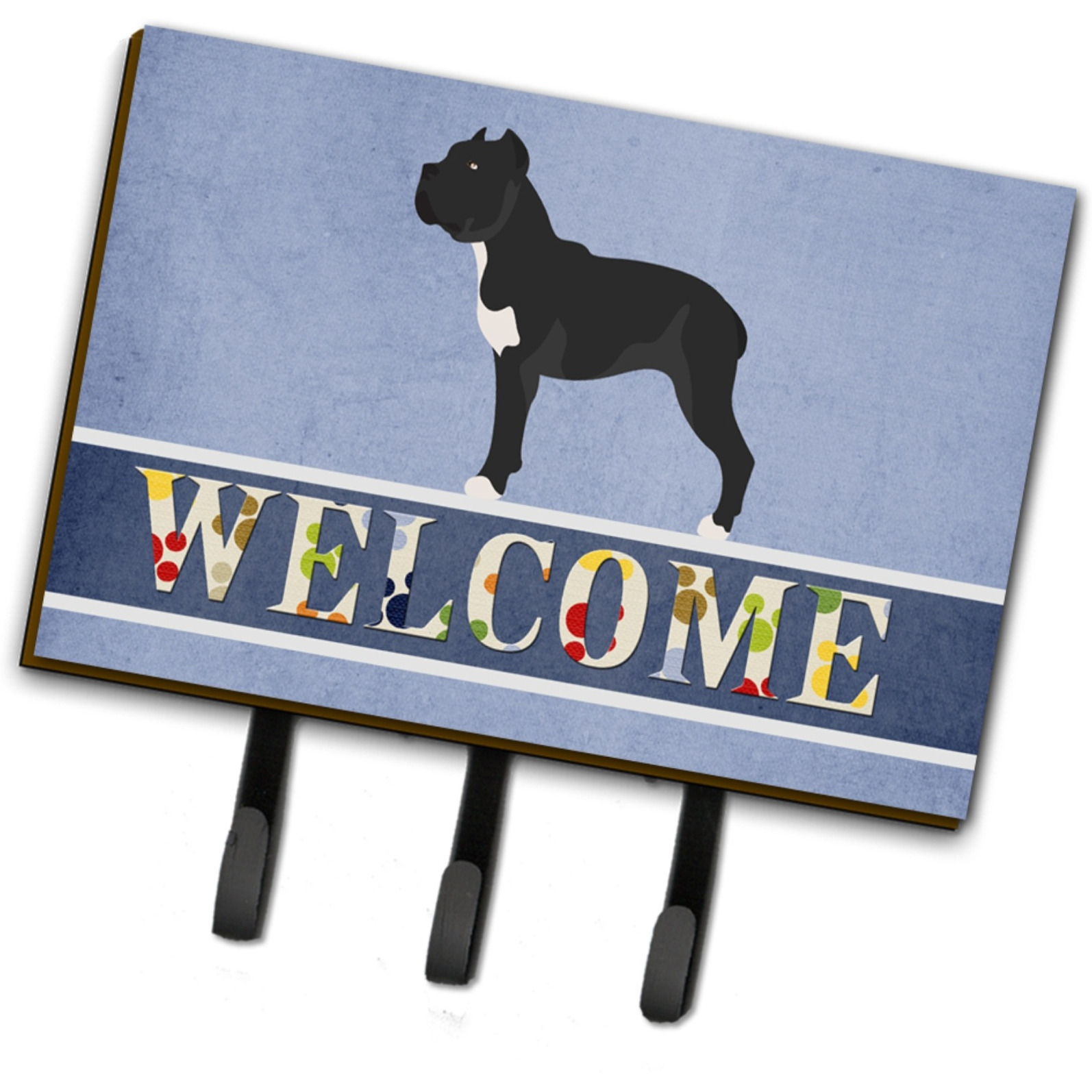 &quotCaroline's Treasures Cane Corso Welcome Wall Hook, Triple, Multicolor"