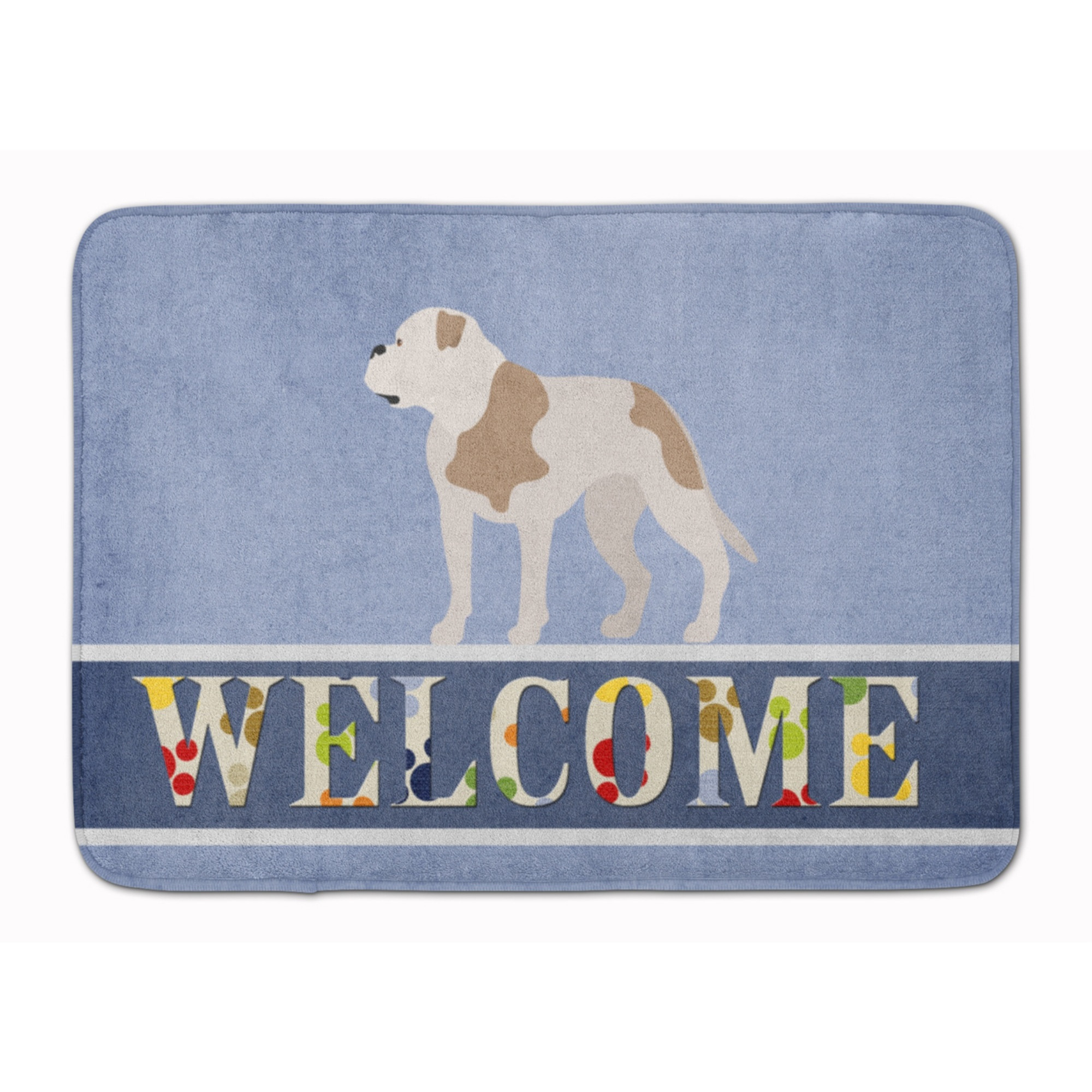 &quotCaroline's Treasures American Bulldog Welcome Floor Mat, 19"" x 27"", Multicolor"