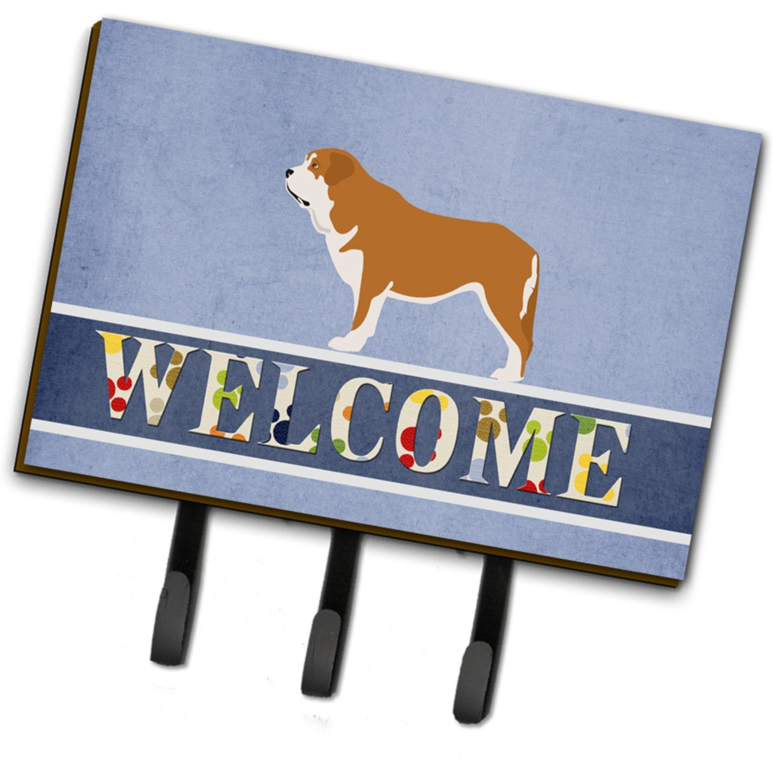&quotCaroline's Treasures Mastin Espanol Spanish Mastiff Wall Hook, Triple, Welcome"