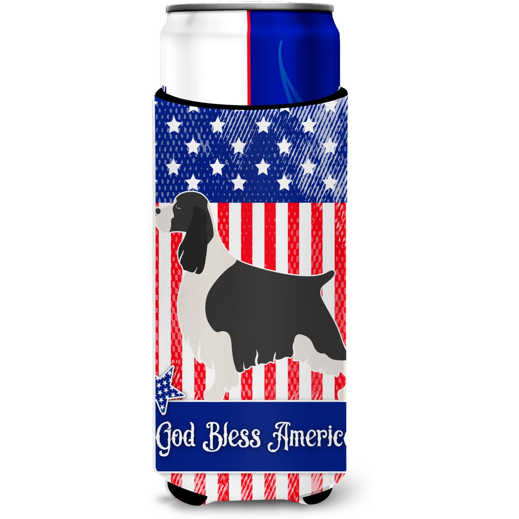 &quotCaroline's Treasures English Springer Spaniel American Decorative Can Hugger, Slim, Multicolor"