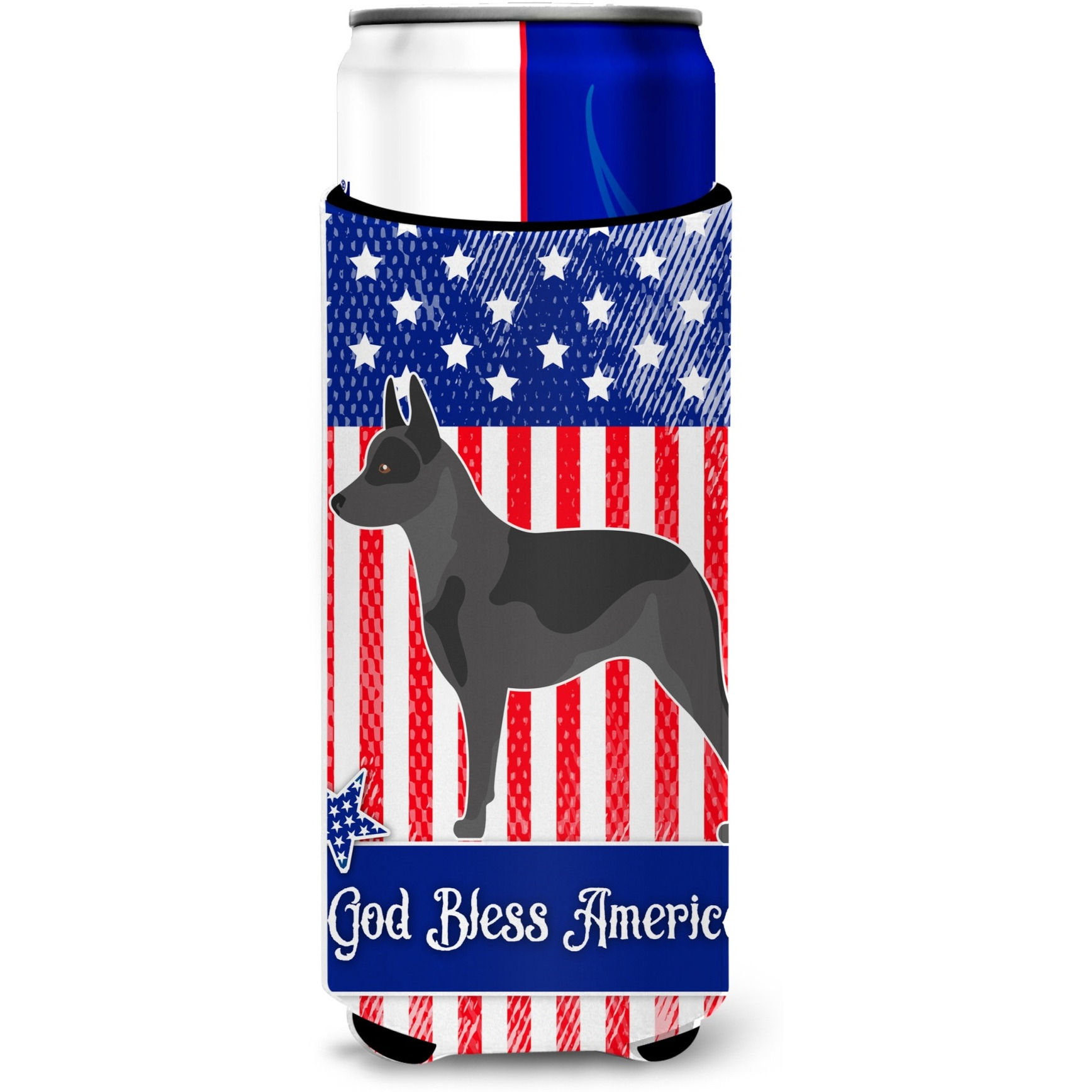 &quotCaroline's Treasures Australian Cattle Dog American Decorative Can Hugger, Slim, Multicolor"