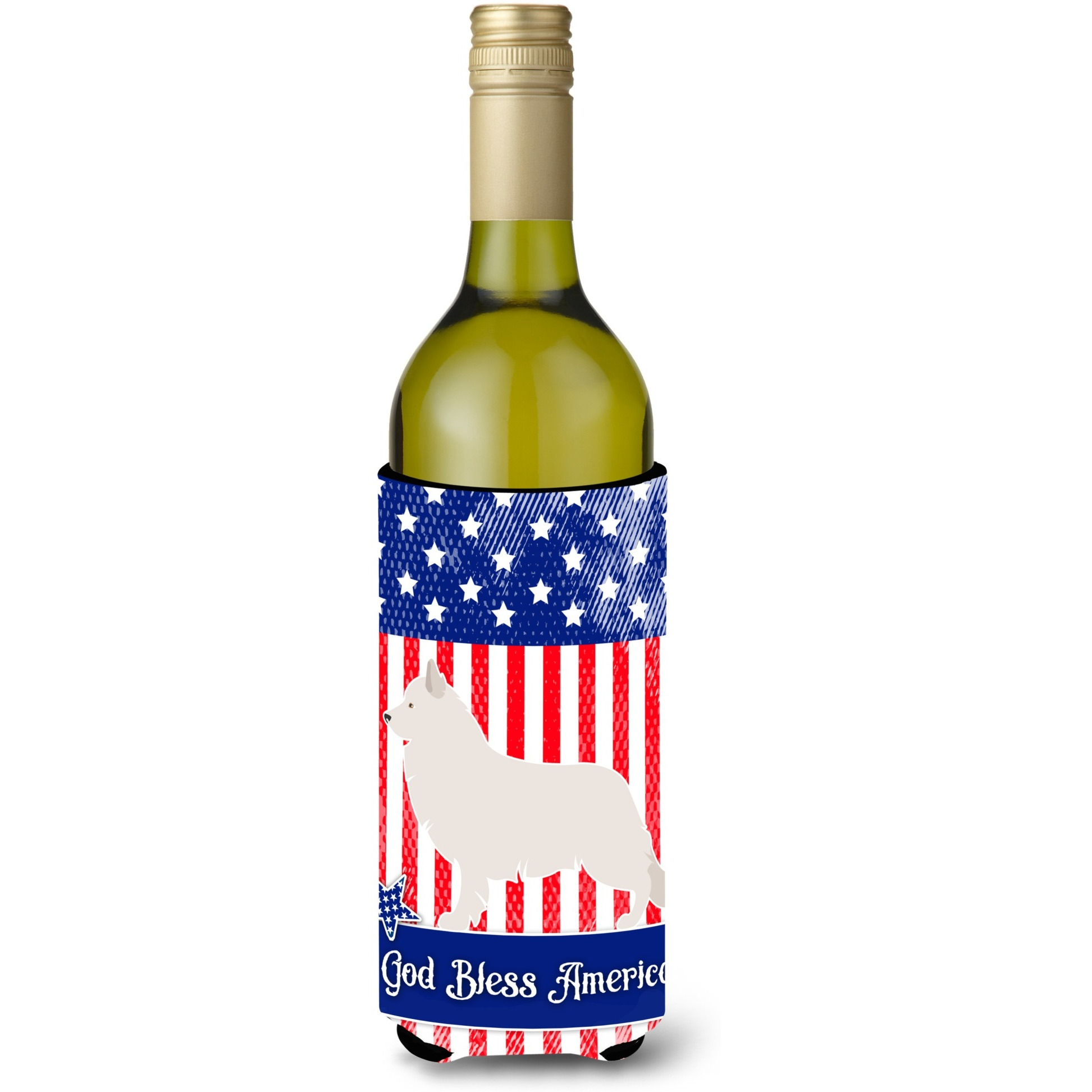 &quotCaroline's Treasures Berger Blanc Suisse American Decorative Bottle Hugger, 750 ml, Multicolor"