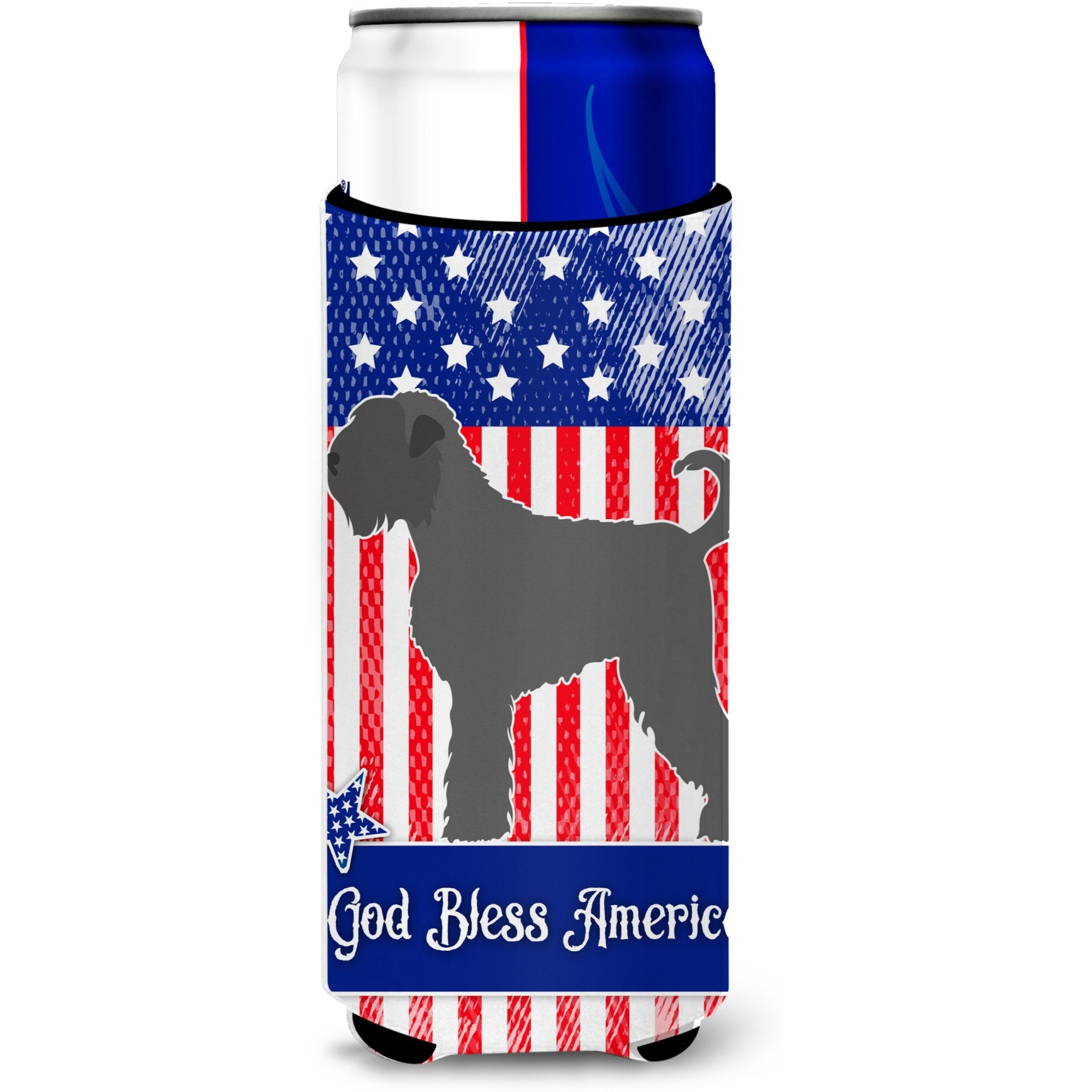 &quotCaroline's Treasures Black Russian Terrier American Decorative Can Hugger, Slim, Multicolor"