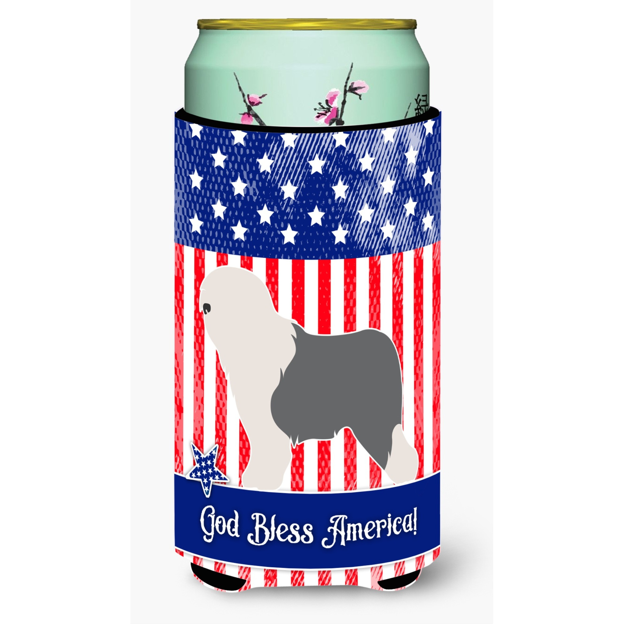 &quotCaroline's Treasures Old English Sheepdog Bobtail American Decorative Can Hugger, Tall Boy, Multicolor"