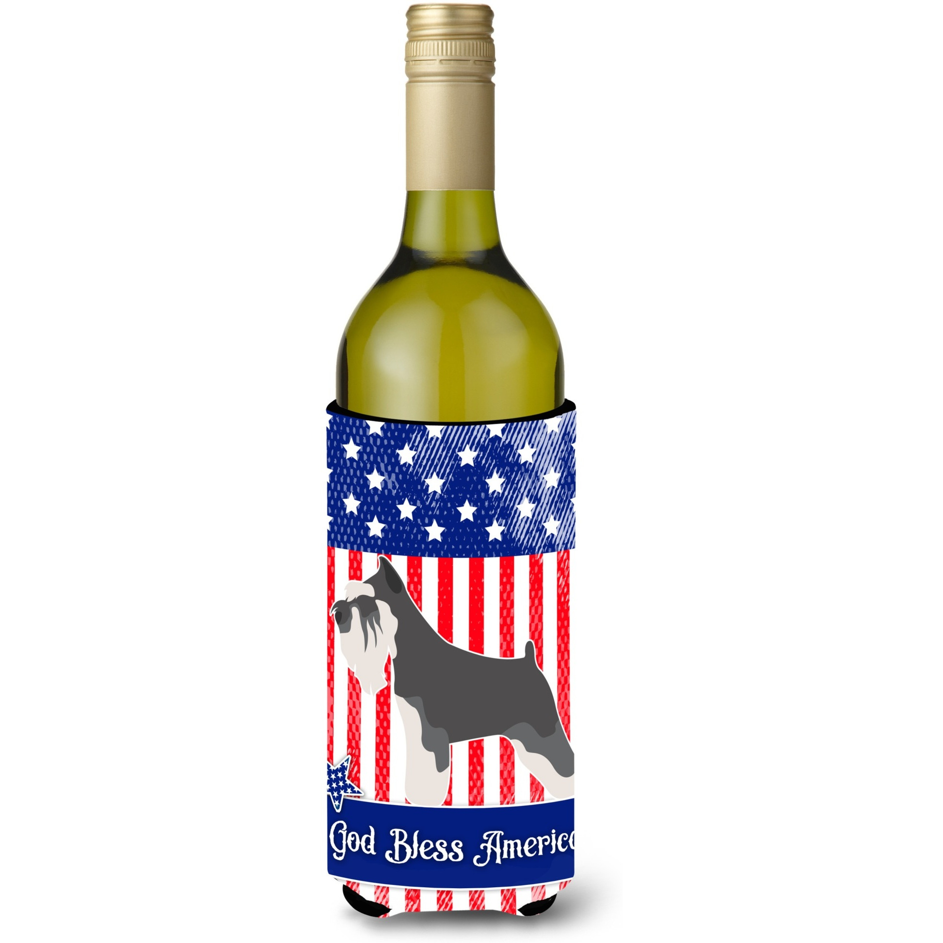 &quotCaroline's Treasures Miniature Schnauzer American Decorative Bottle Hugger, 750 ml, Multicolor"