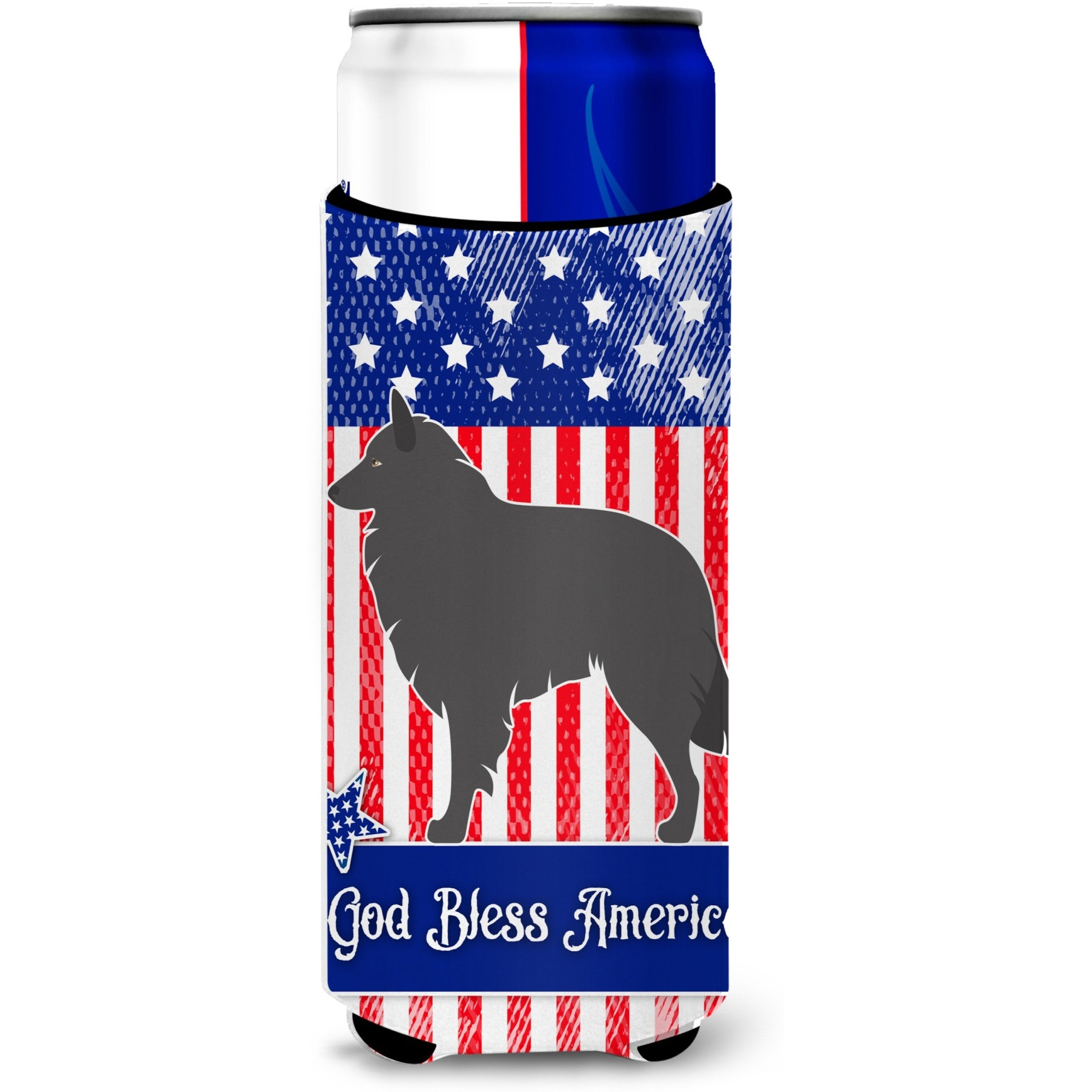 &quotCaroline's Treasures Groenendael Belgian Shepherd American Decorative Can Hugger, Slim, Multicolor"
