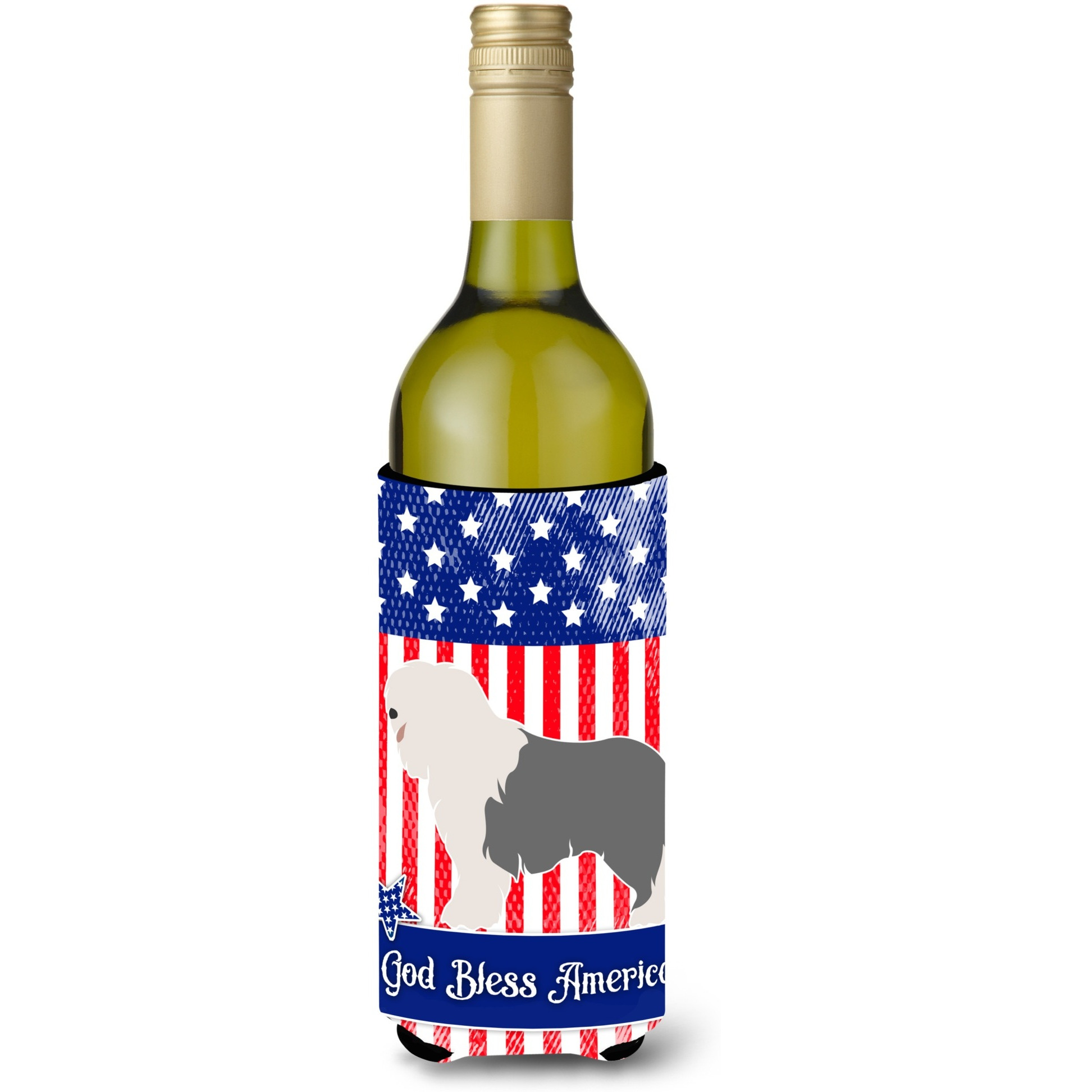 &quotCaroline's Treasures Old English Sheepdog American Decorative Bottle Hugger, 750 ml, Multicolor"