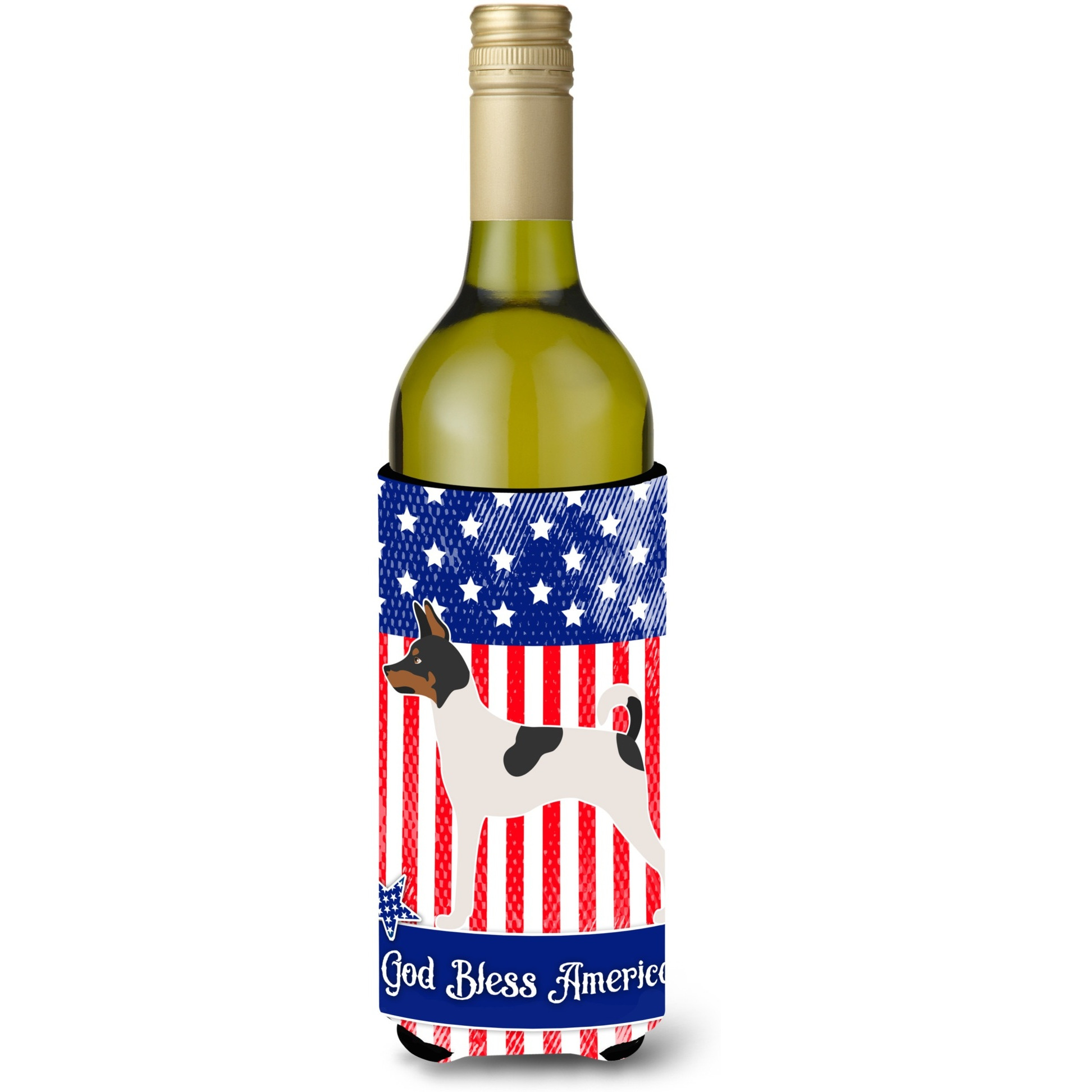 &quotCaroline's Treasures Toy Fox Terrier American Decorative Bottle Hugger, 750 ml, Multicolor"