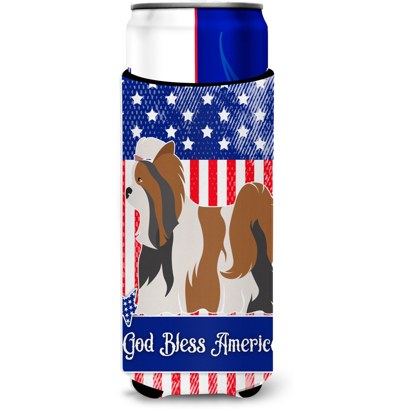 &quotCaroline's Treasures Biewer Terrier American Decorative Can Hugger, Slim, Multicolor"
