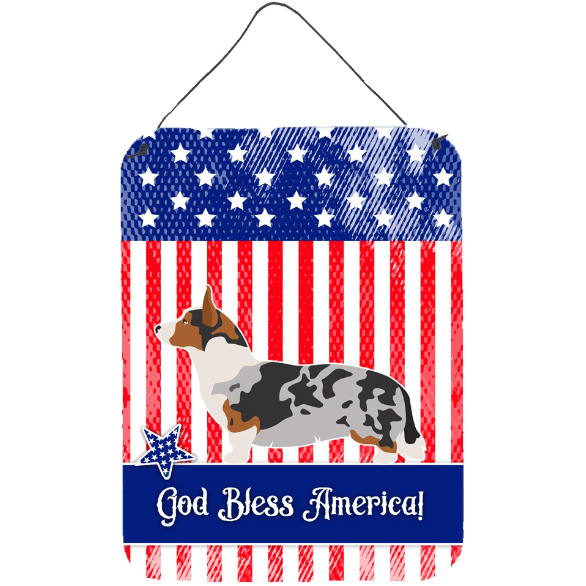 &quotCaroline's Treasures Welsh Corgi Cardigan American Metal Print, 16"" x 12"", Multicolor"
