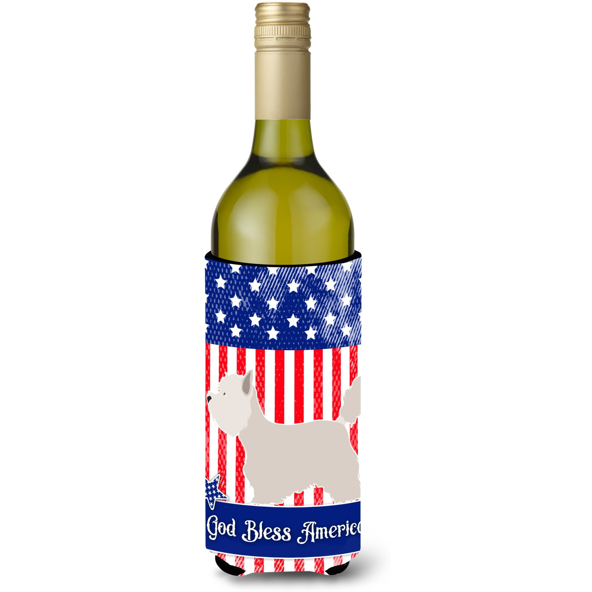 &quotCaroline's Treasures Westie American Decorative Bottle Hugger, 750 ml, Multicolor"