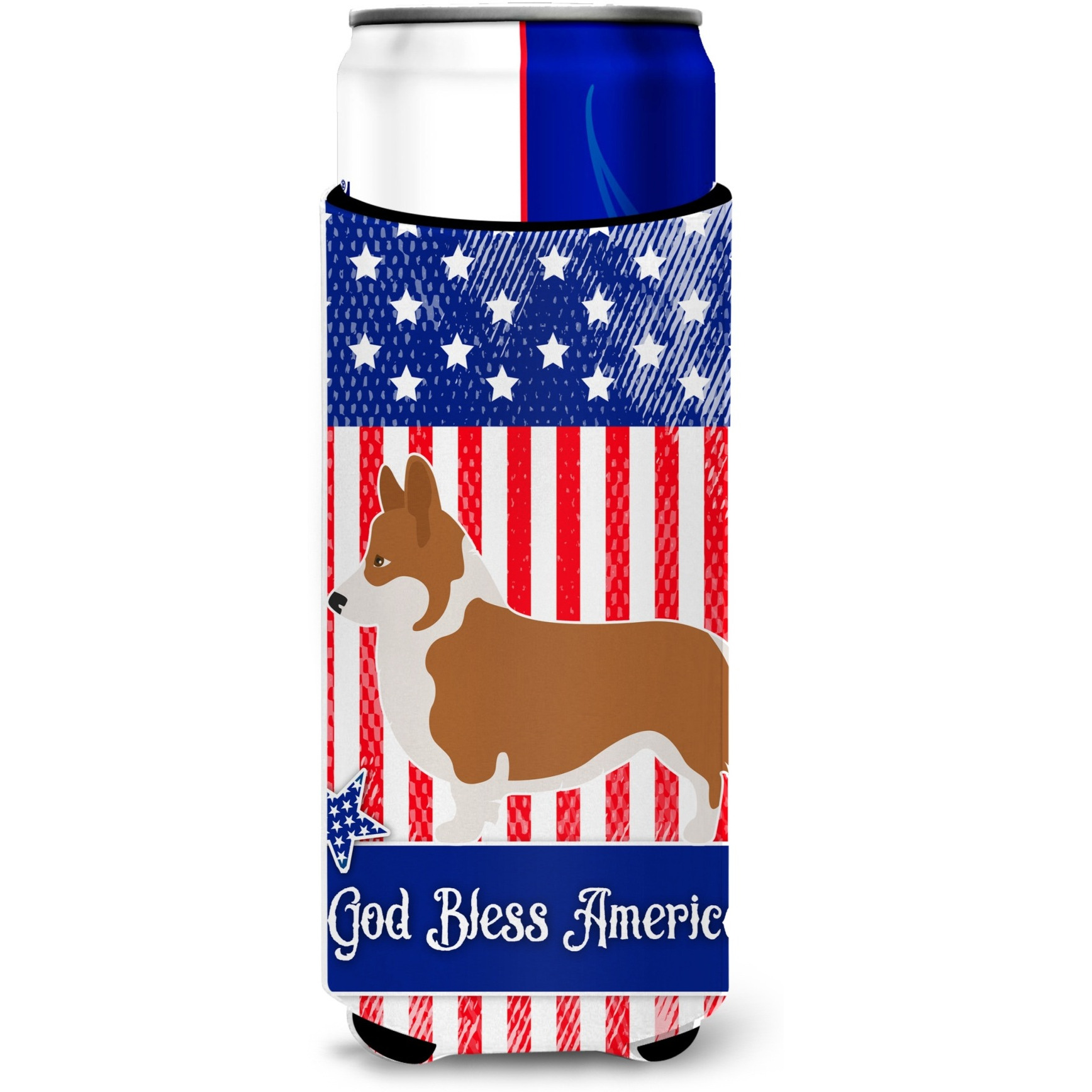 &quotCaroline's Treasures Pembroke Welsh Corgi American Decorative Can Hugger, Slim, Multicolor"