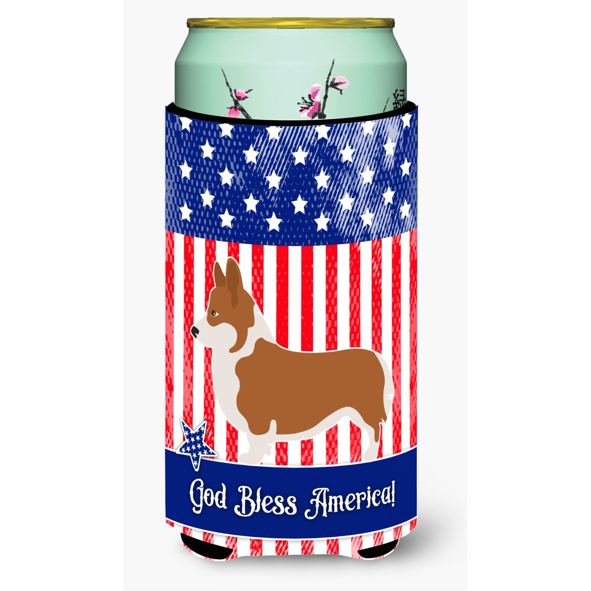 &quotCaroline's Treasures Pembroke Welsh Corgi American Decorative Can Hugger, Tall Boy, Multicolor"