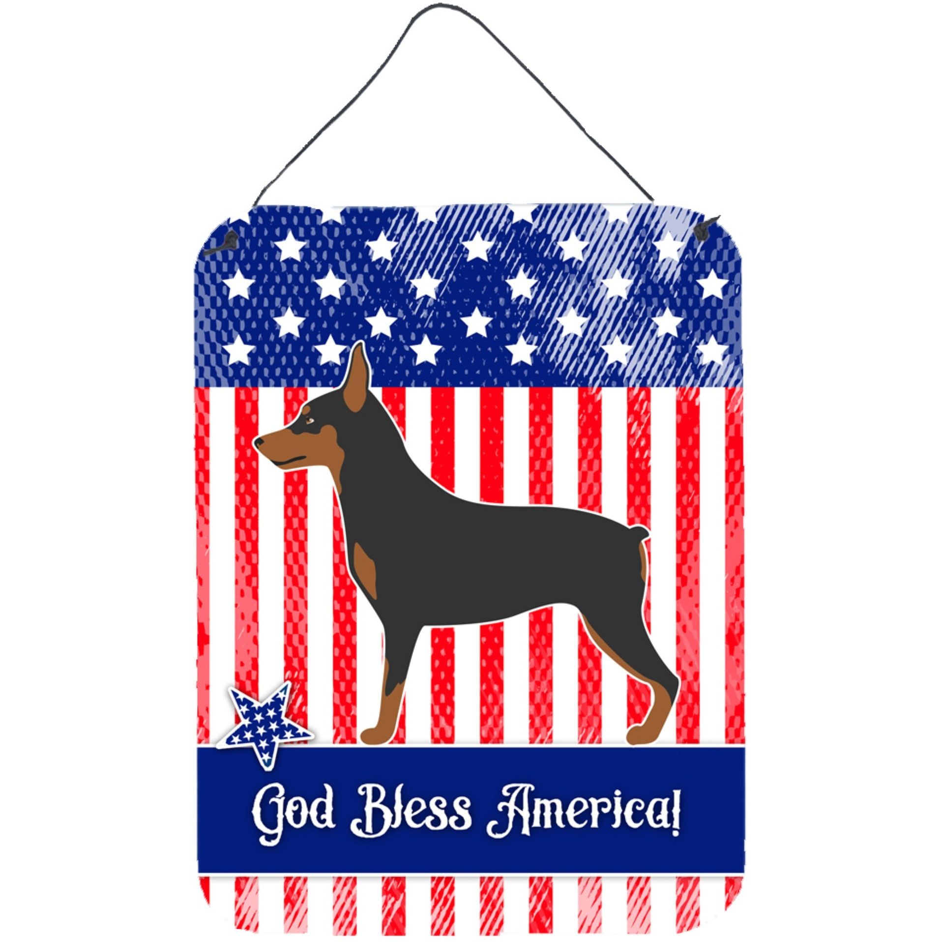&quotCaroline's Treasures Miniature Pinscher American Metal Print, 16"" x 12"", Multicolor"