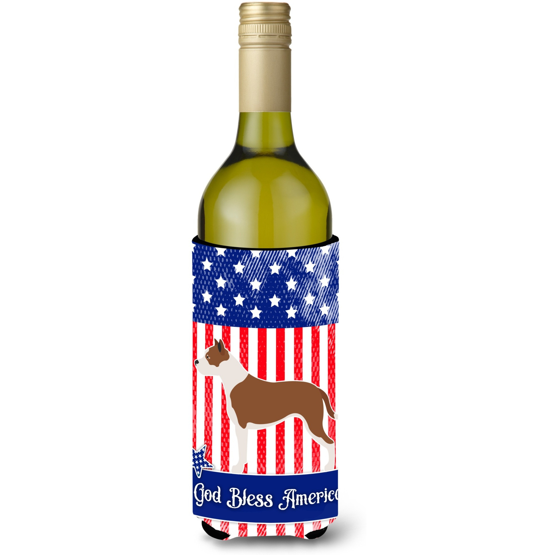 &quotCaroline's Treasures Pit Bull Terrier American Decorative Bottle Hugger, 750 ml, Multicolor"