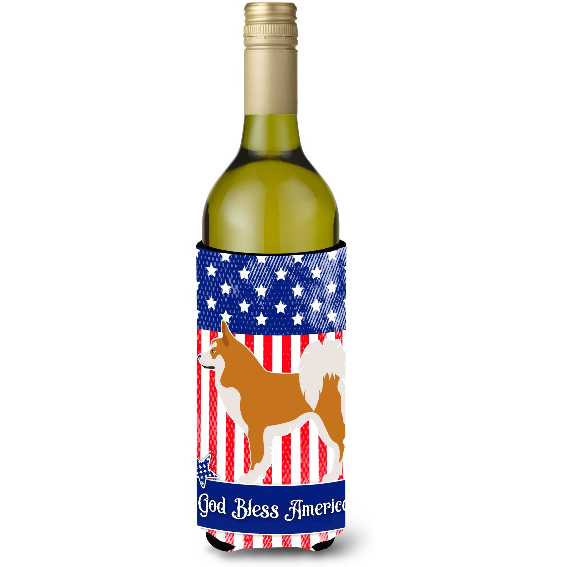 &quotCaroline's Treasures Icelandic Sheepdog American Decorative Bottle Hugger, 750 ml, Multicolor"