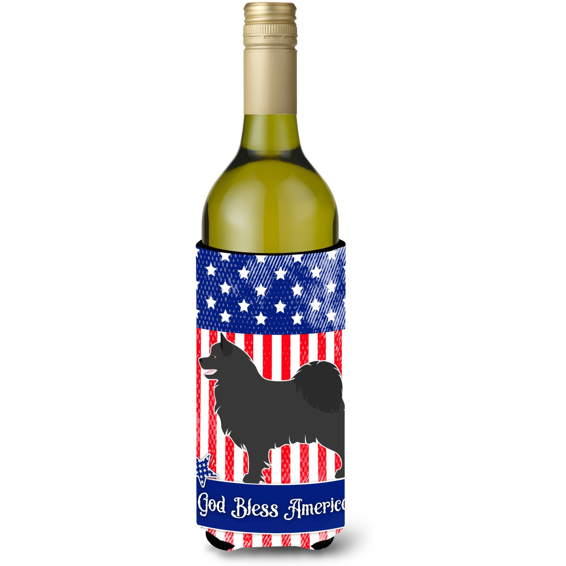 &quotCaroline's Treasures Swedish Lapphund American Decorative Bottle Hugger, 750 ml, Multicolor"