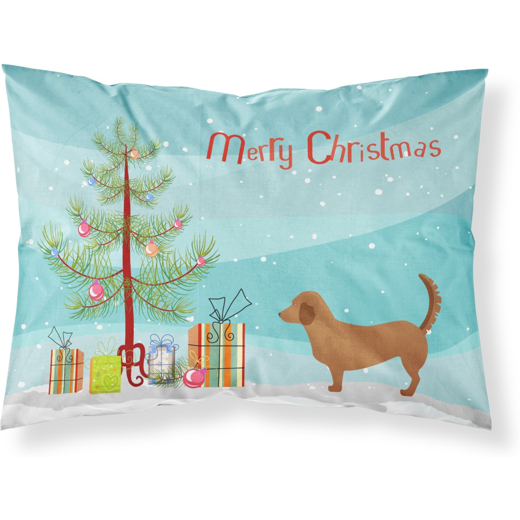 &quotCaroline's Treasures Alpine Dachsbrake Pillowcase, Standard, Christmas Tree"