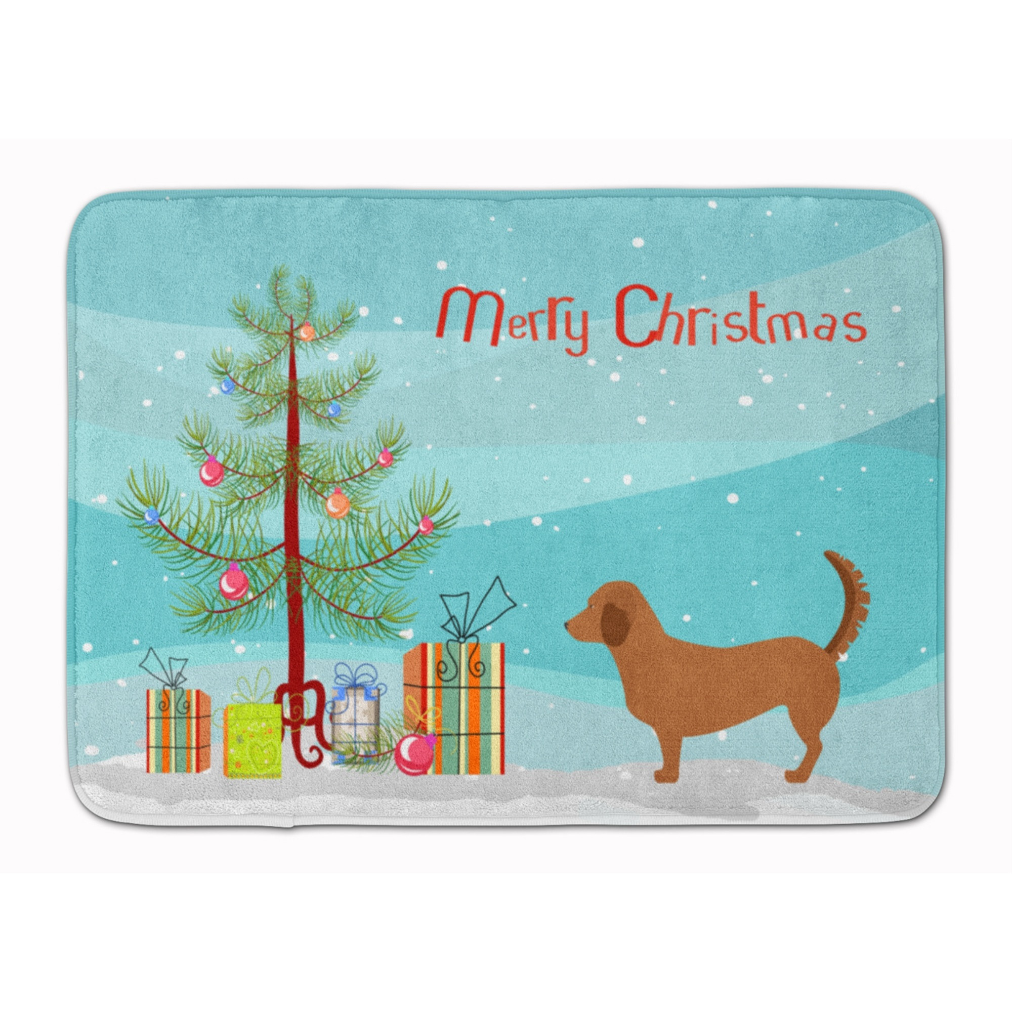 &quotCaroline's Treasures Alpine Dachsbrake Christmas Floor Mat, 19hx27w, Multicolor"