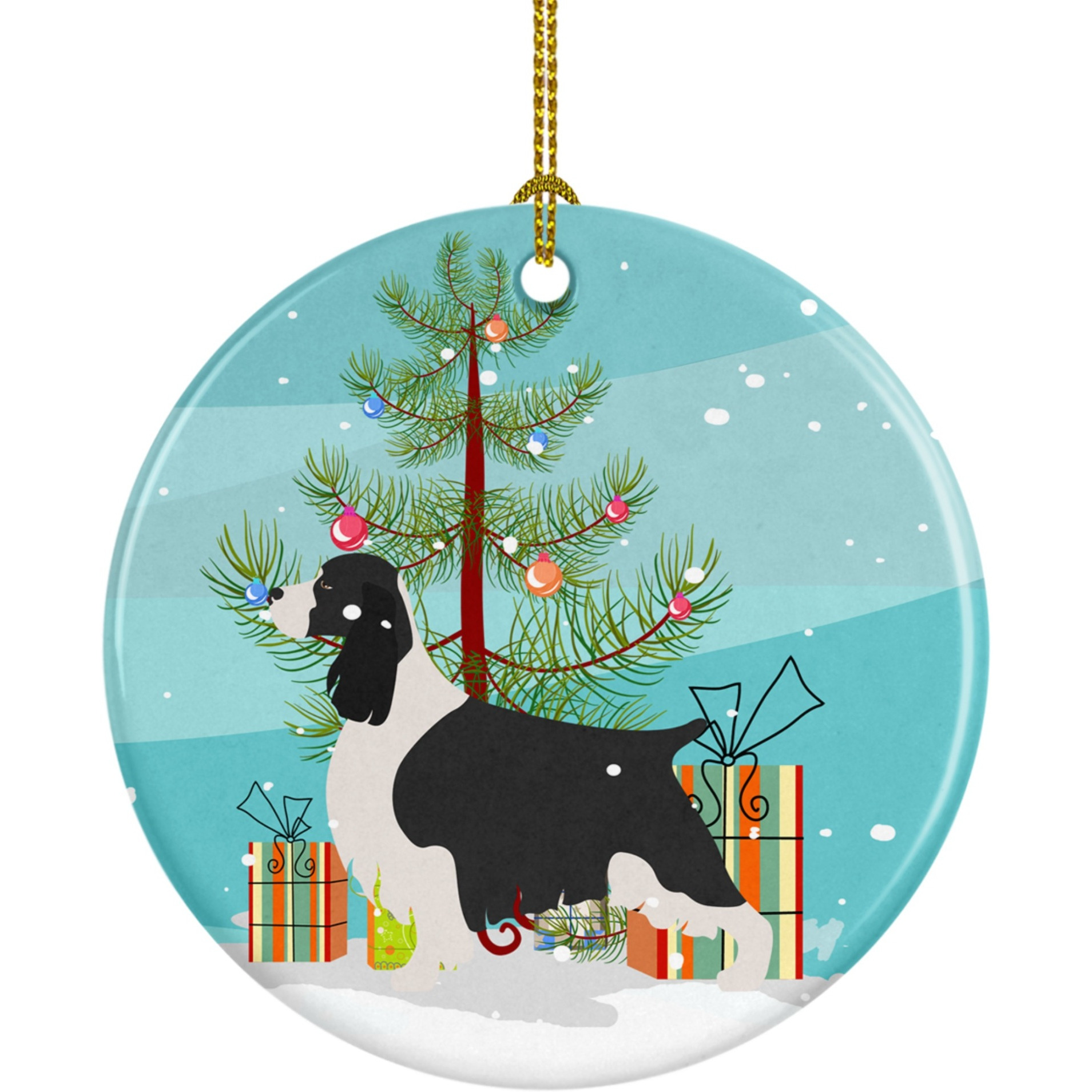 Caroline's Treasures English Springer Spaniel Christmas Ceramic Ornament