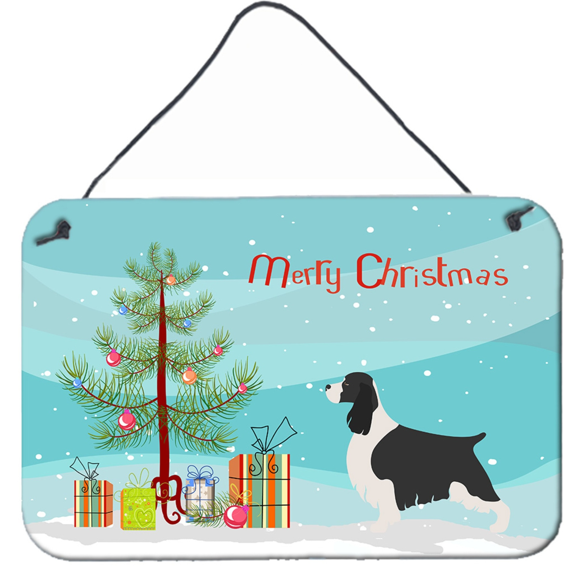 &quotCaroline's Treasures English Springer Spaniel Metal Print, 8hx12w, Christmas Tree"