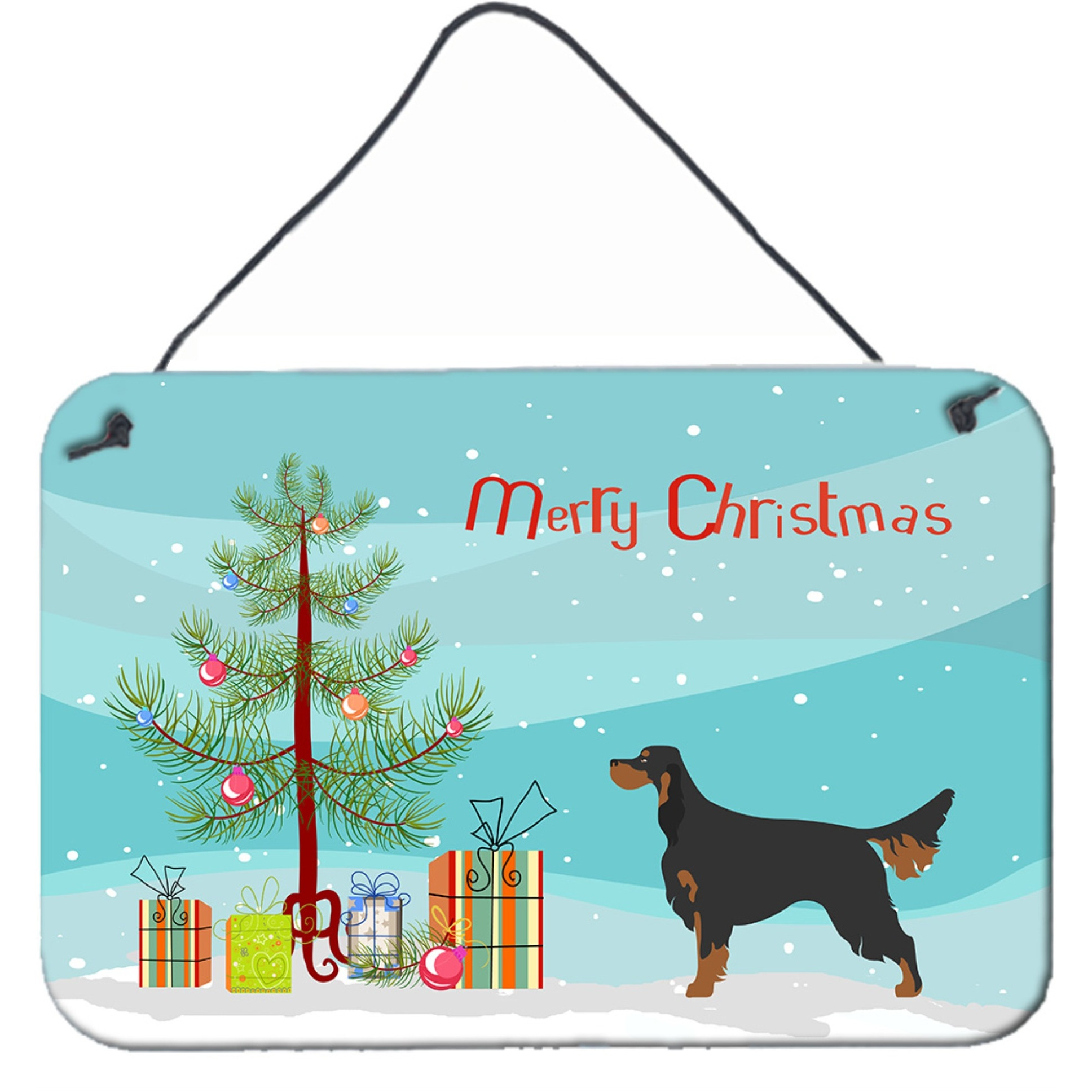 &quotCaroline's Treasures Gordon Setter Metal Print, 8hx12w, Christmas Tree"