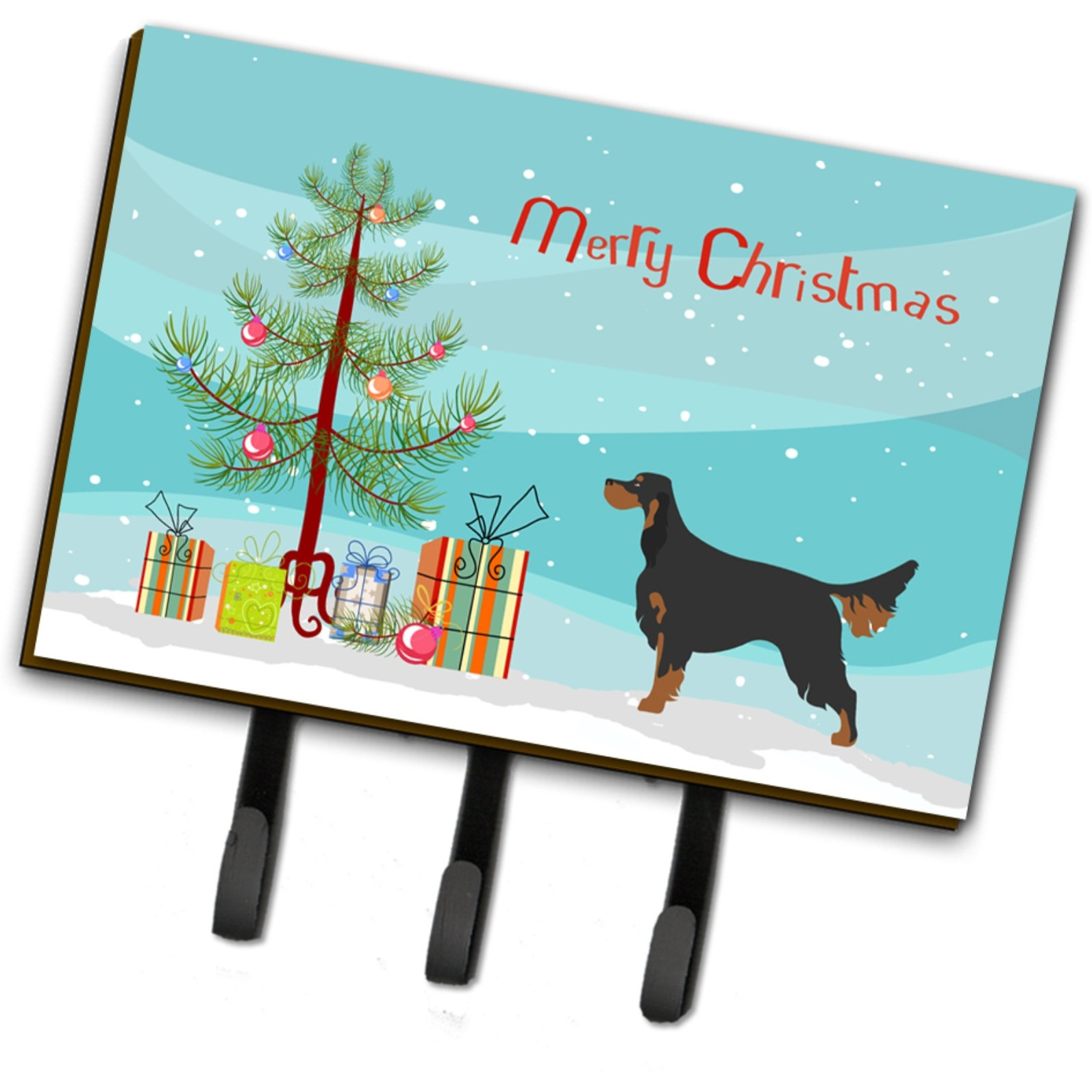 &quotCaroline's Treasures Gordon Setter Christmas Wall Hook, Triple, Multicolor"