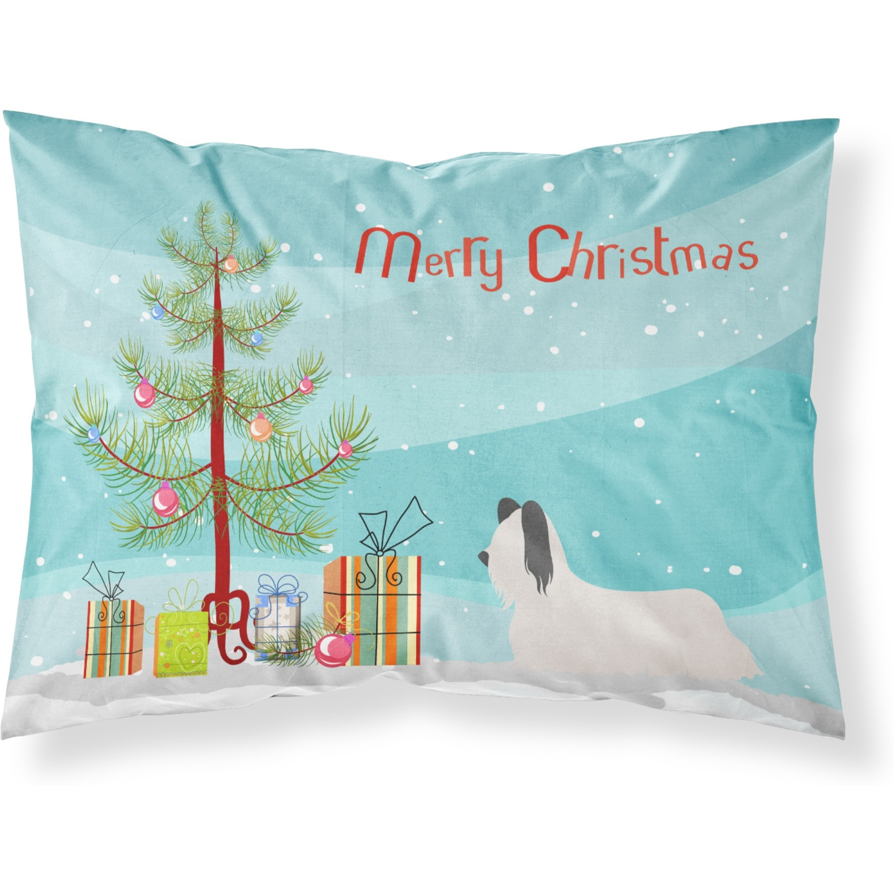 &quotCaroline's Treasures Skye Terrier Pillowcase, Standard, Christmas Tree"