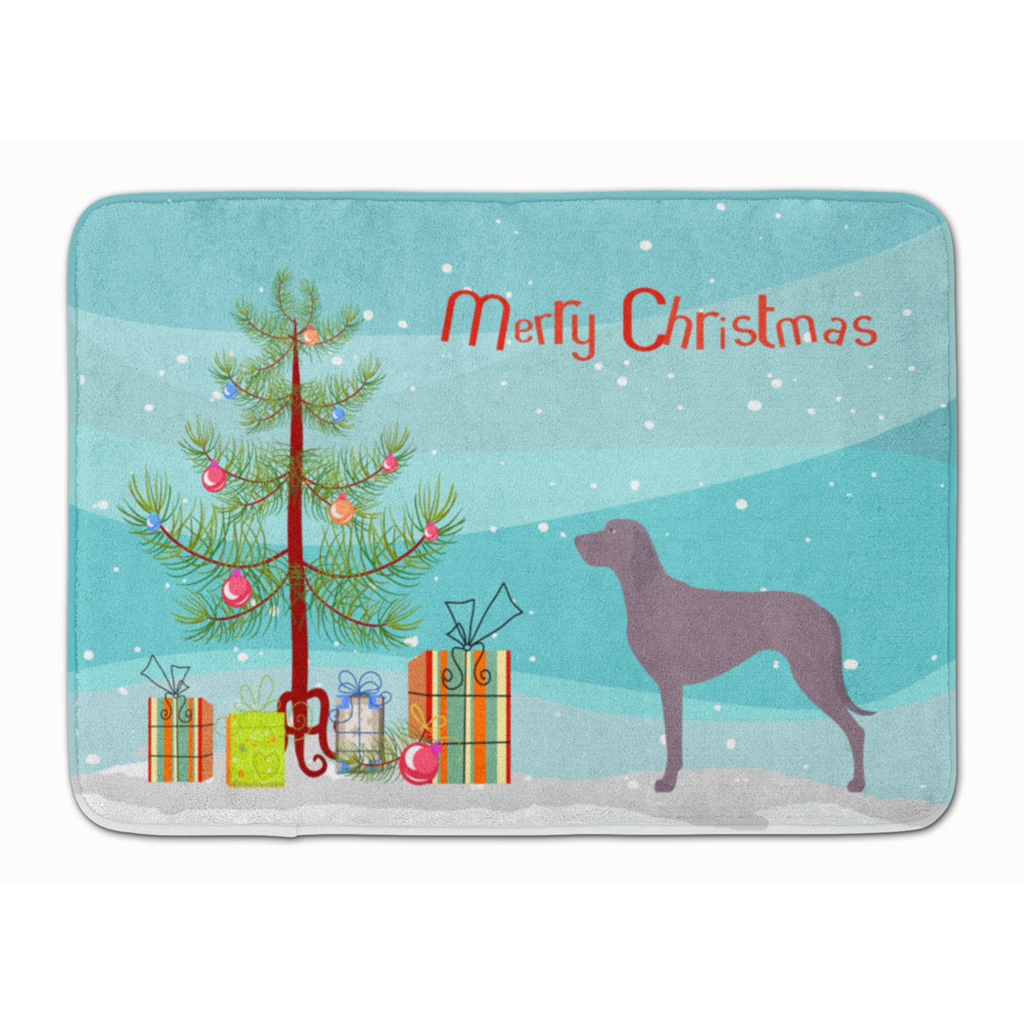 &quotCaroline's Treasures Weimaraner Christmas Floor Mat, 19hx27w, Multicolor"
