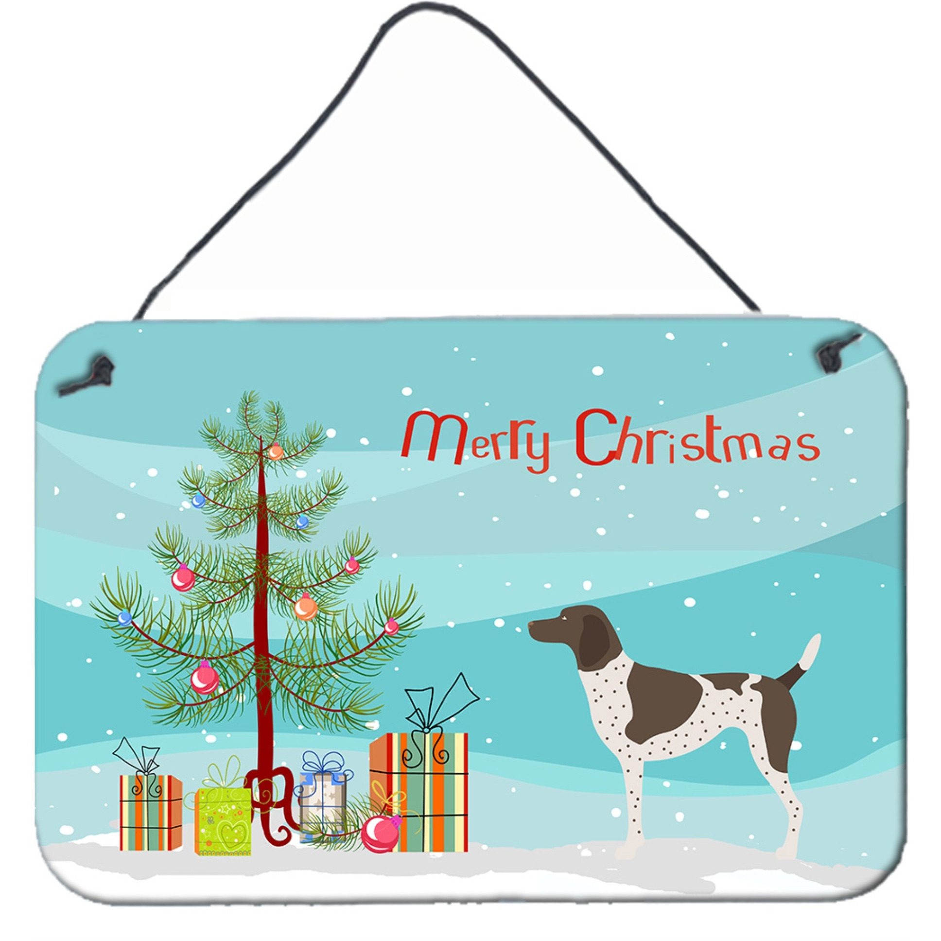 &quotCaroline's Treasures German Shorthaired Pointer Metal Print, 8hx12w, Christmas Tree"