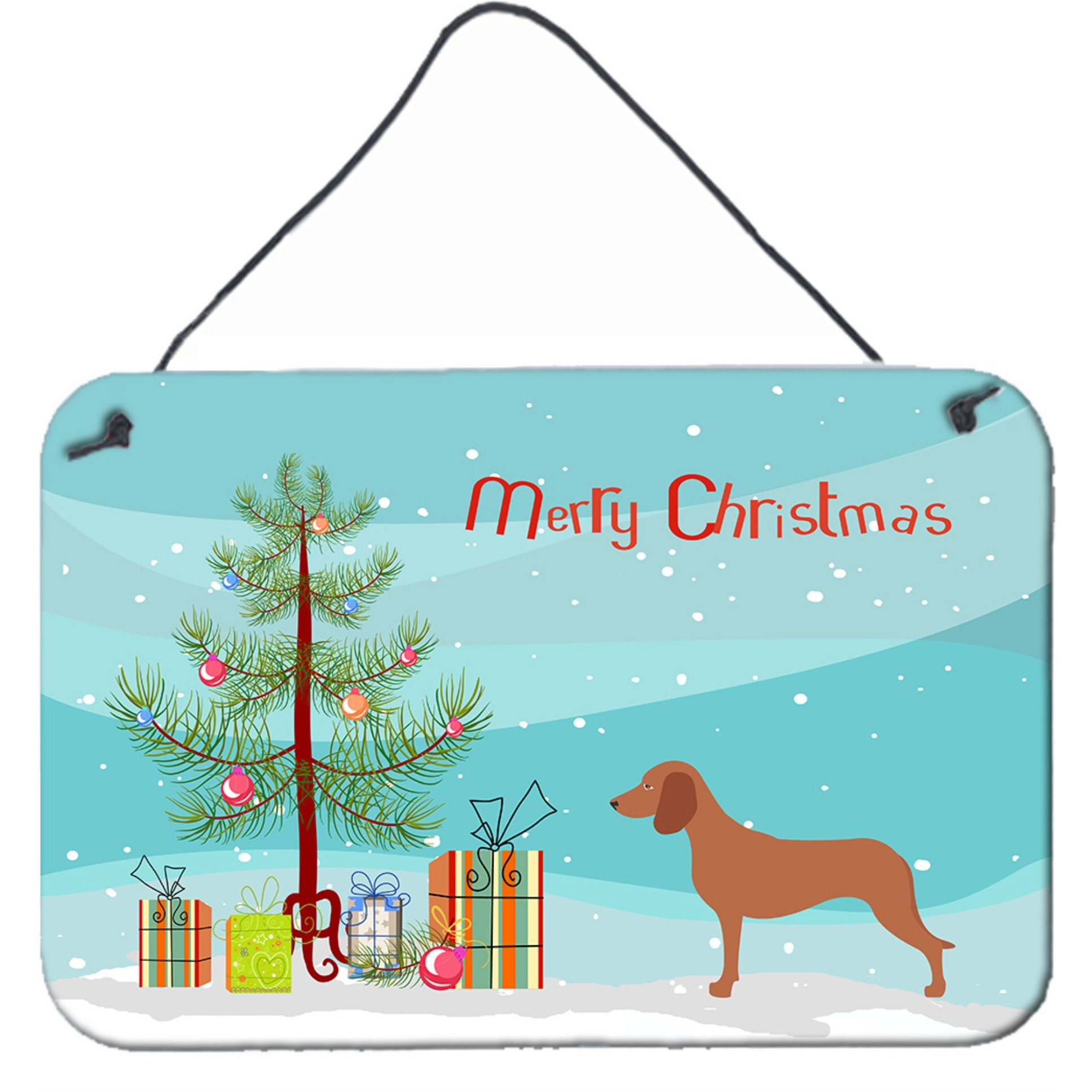 &quotCaroline's Treasures Bavarian Mountian Hound Metal Print, 8hx12w, Christmas Tree"