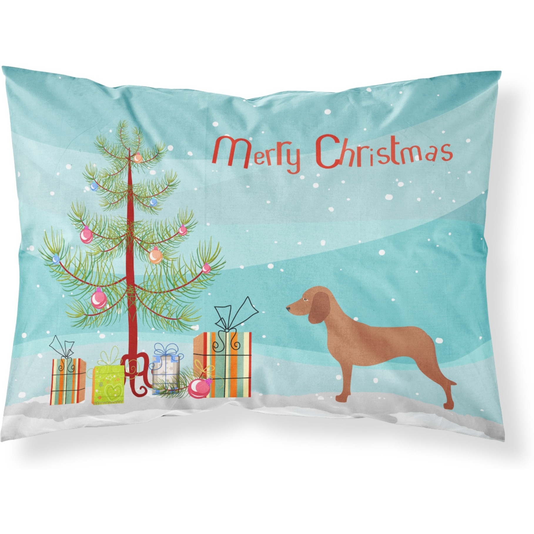 &quotCaroline's Treasures Bavarian Mountian Hound Pillowcase, Standard, Christmas Tree"