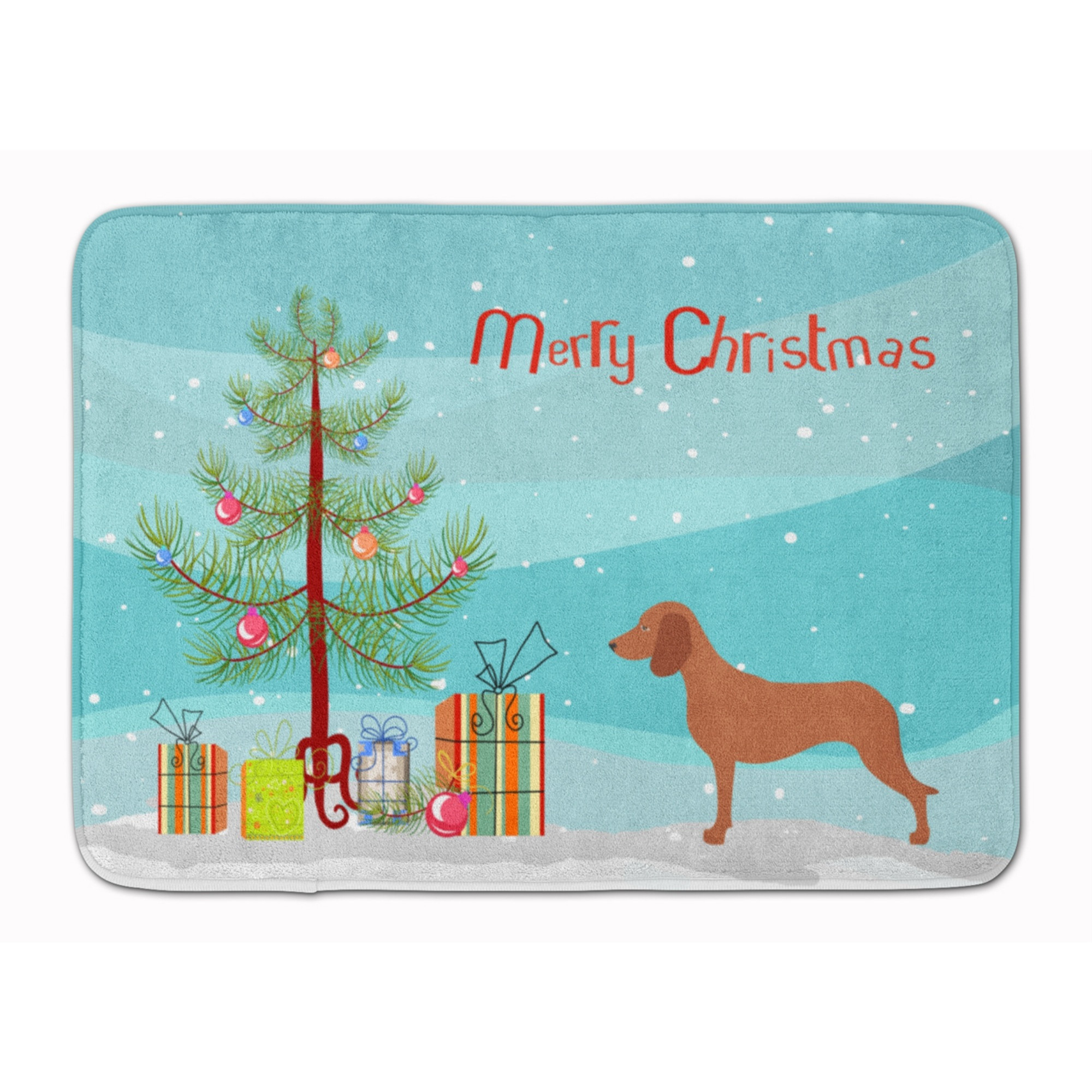 &quotCaroline's Treasures Bavarian Mountian Hound Christmas Floor Mat, 19hx27w, Multicolor"