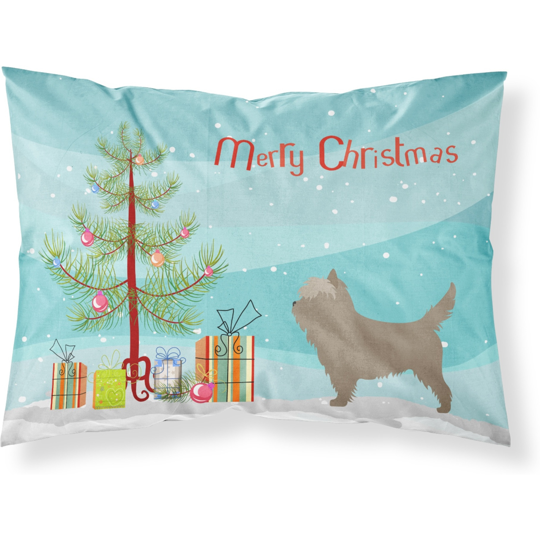 &quotCaroline's Treasures Cairn Terrier Pillowcase, Standard, Christmas Tree"