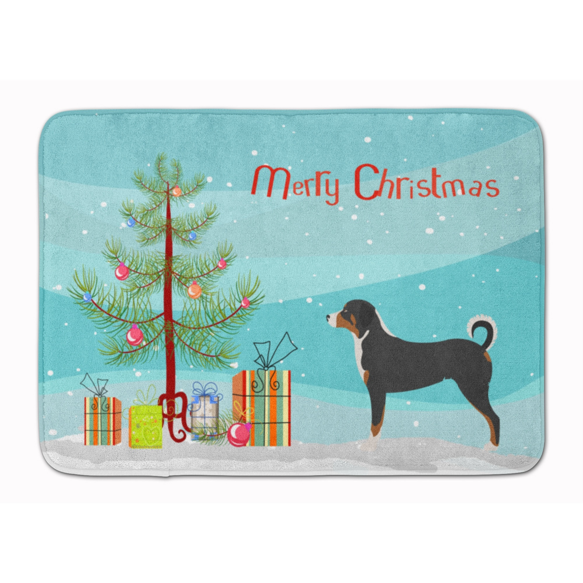 &quotCaroline's Treasures Appenzeller Sennenhund Christmas Floor Mat, 19"" x 27"", Multicolor"