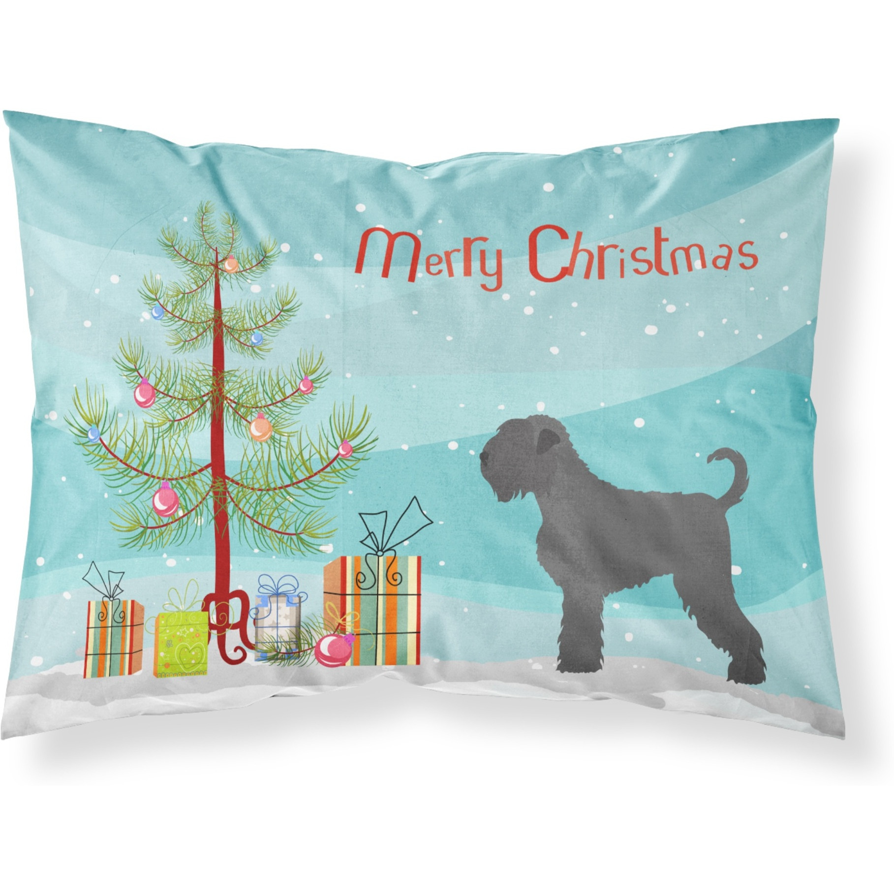 &quotCaroline's Treasures Black Russian Terrier Pillowcase, Standard, Christmas Tree"