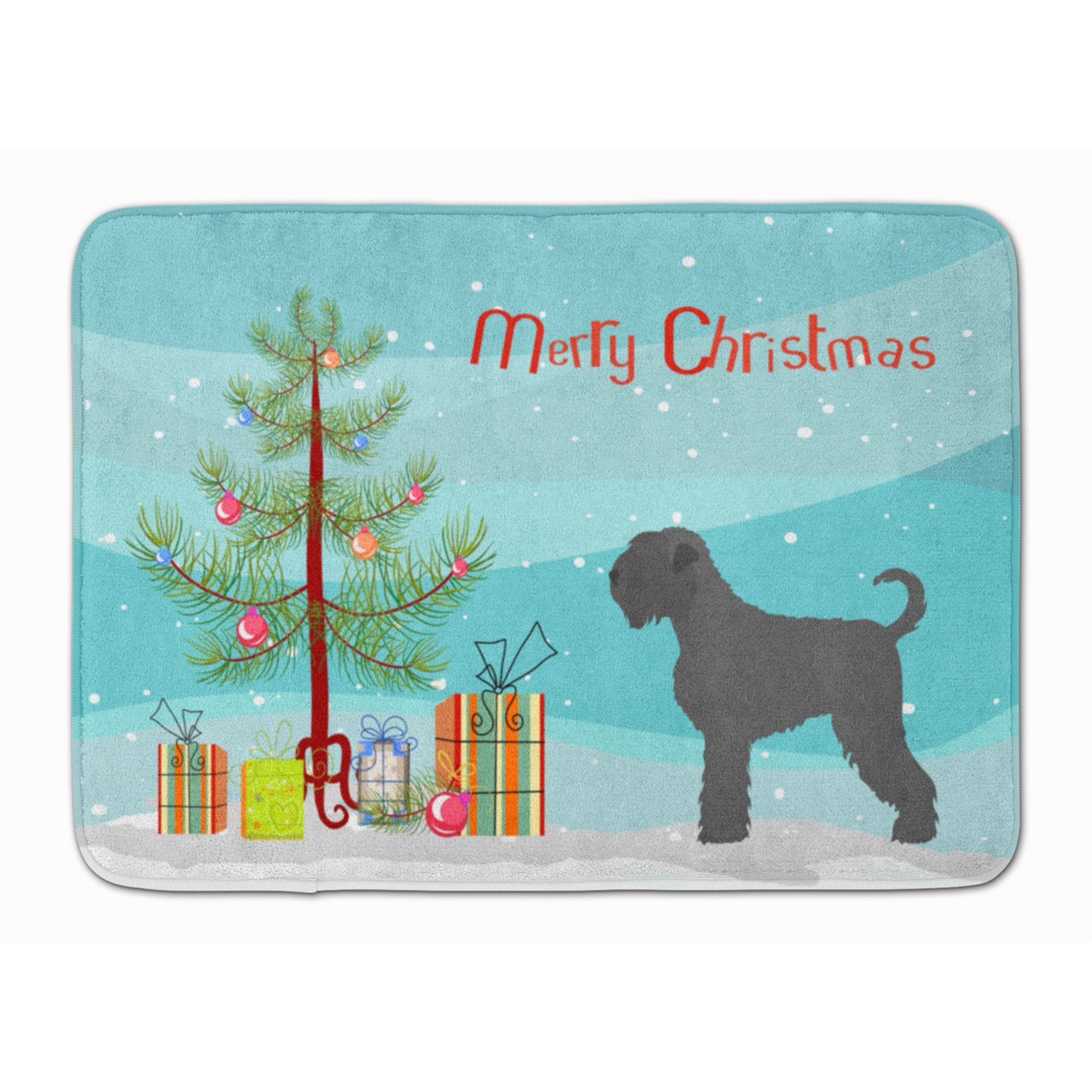 &quotCaroline's Treasures Black Russian Terrier Christmas Floor Mat, 19"" x 27"", Multicolor"