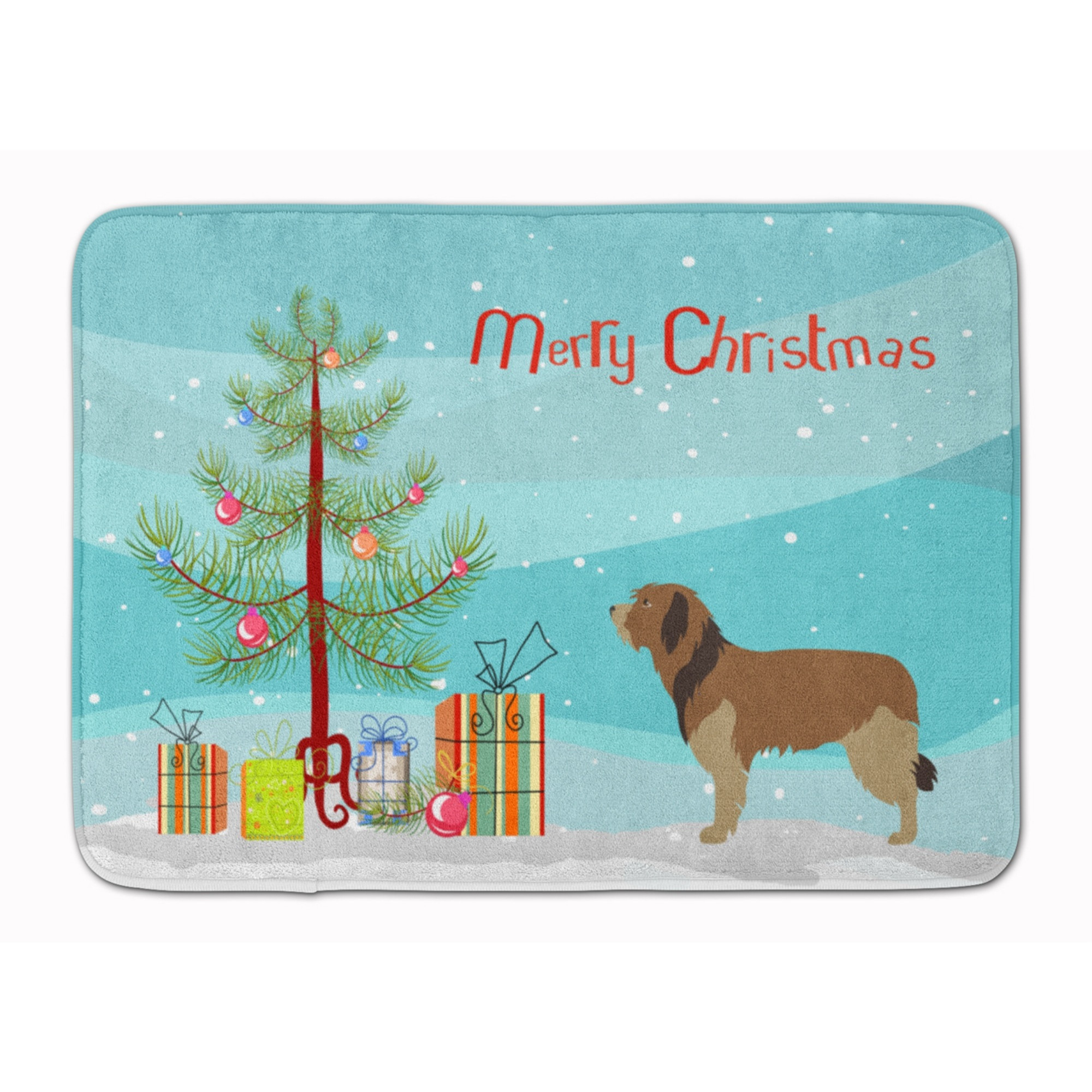 &quotCaroline's Treasures Catalan Sheepdog Christmas Floor Mat, 19hx27w, Multicolor"