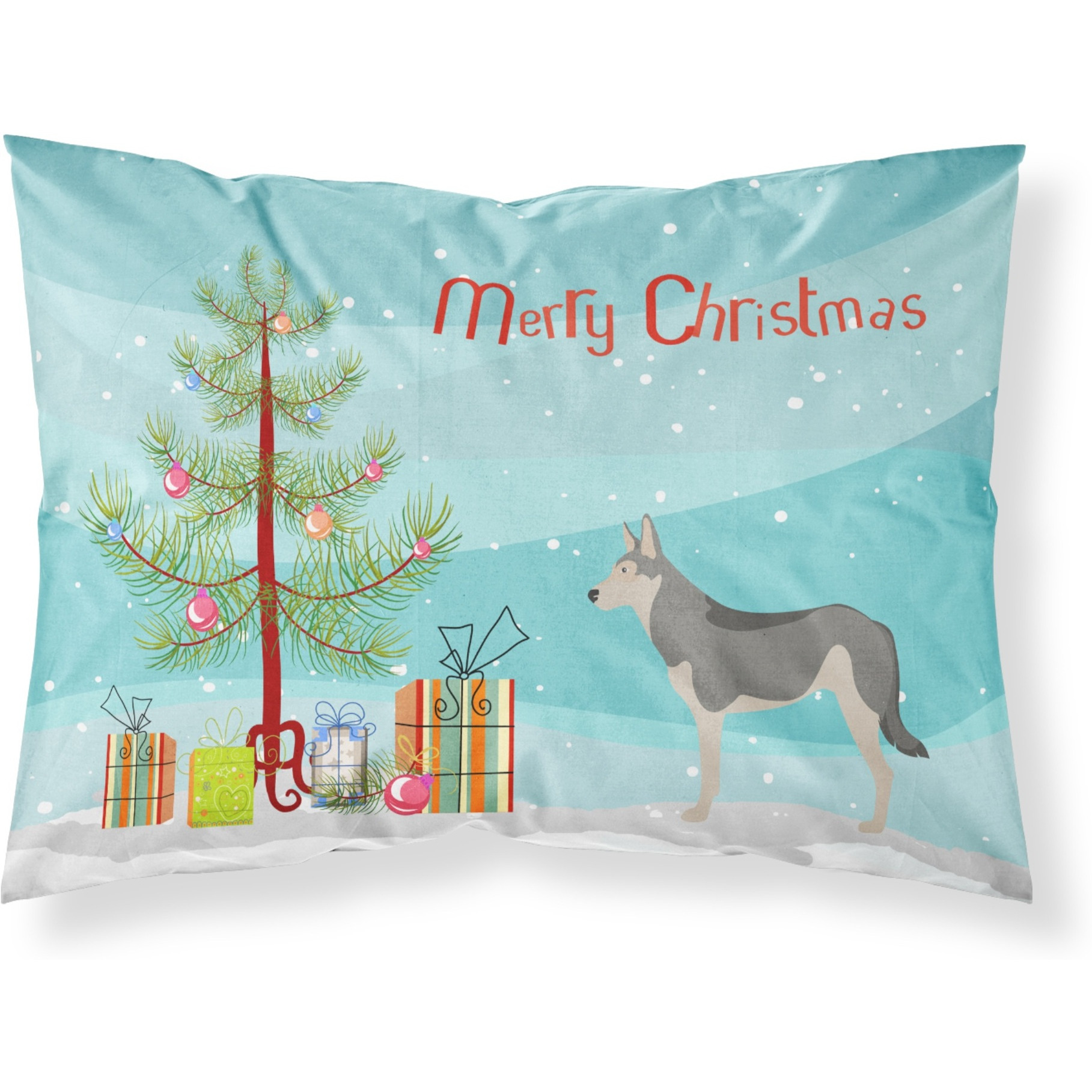&quotCaroline's Treasures Saarloos Wolfdog Pillowcase, Standard, Christmas Tree"