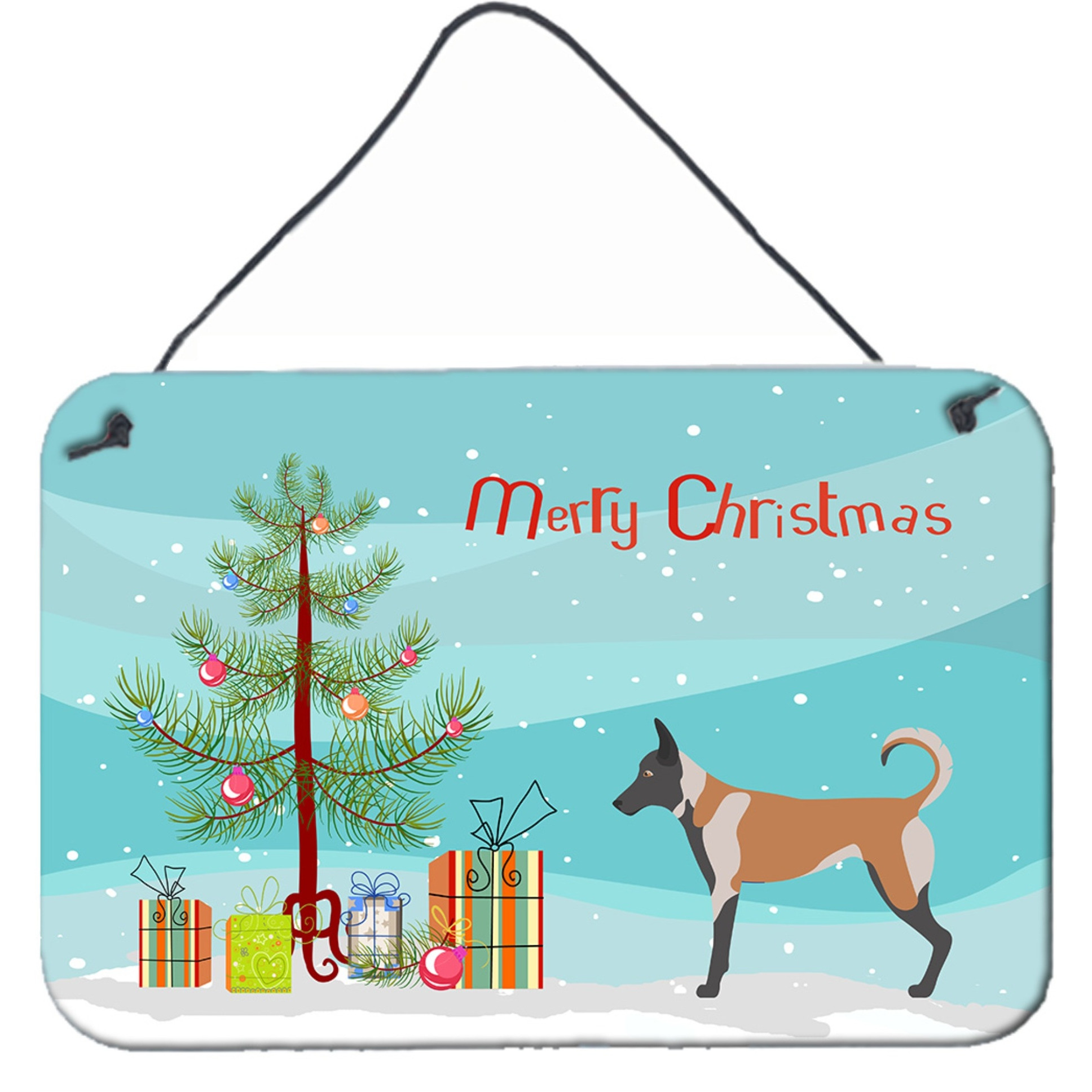 &quotCaroline's Treasures Malinois Christmas Metal Print, 8"" x 12"", Multicolor"