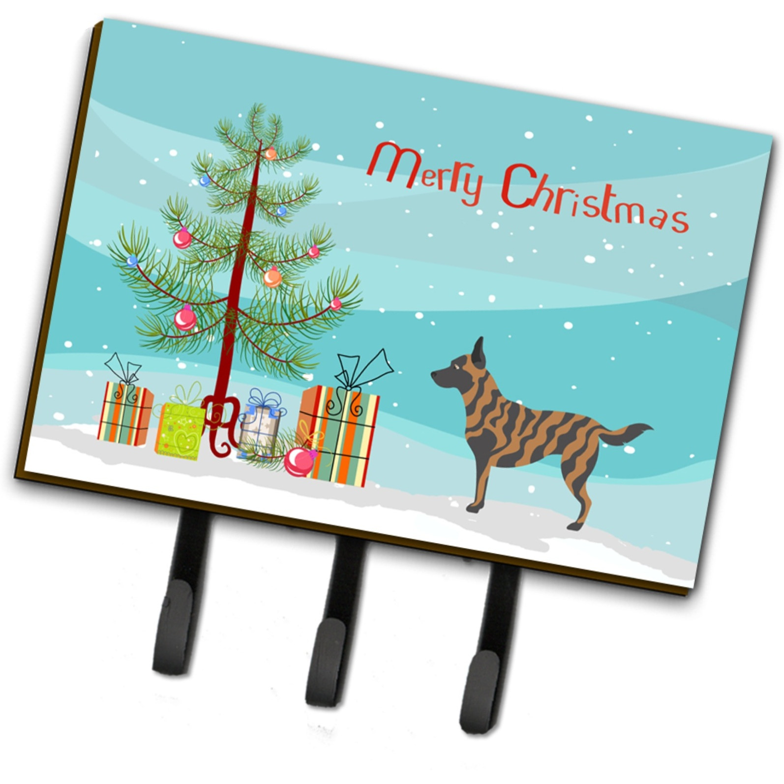 &quotCaroline's Treasures Dutch Shepherd Christmas Wall Hook, Triple, Multicolor"