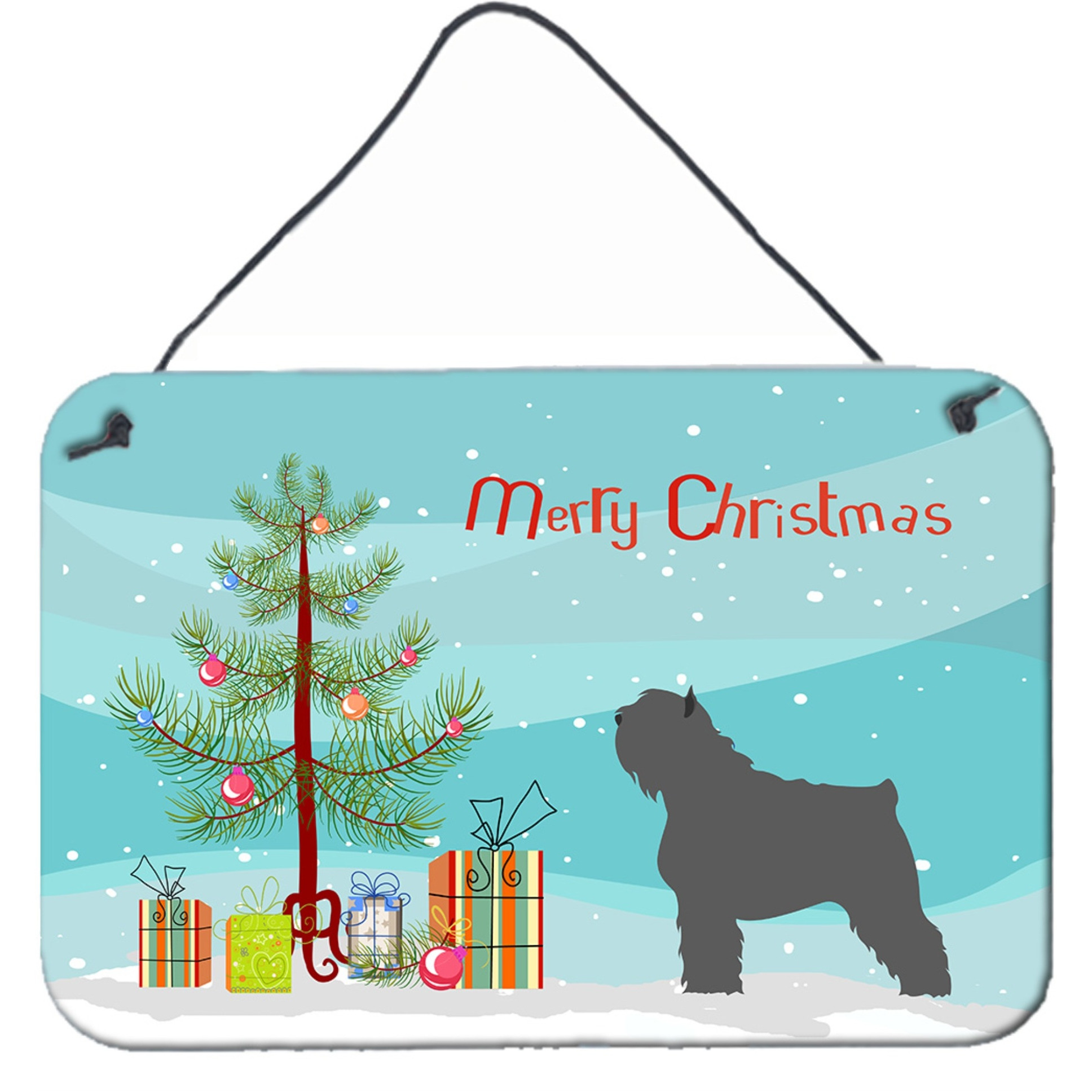 &quotCaroline's Treasures Bouvier des Flandres Metal Print, 8hx12w, Christmas Tree"