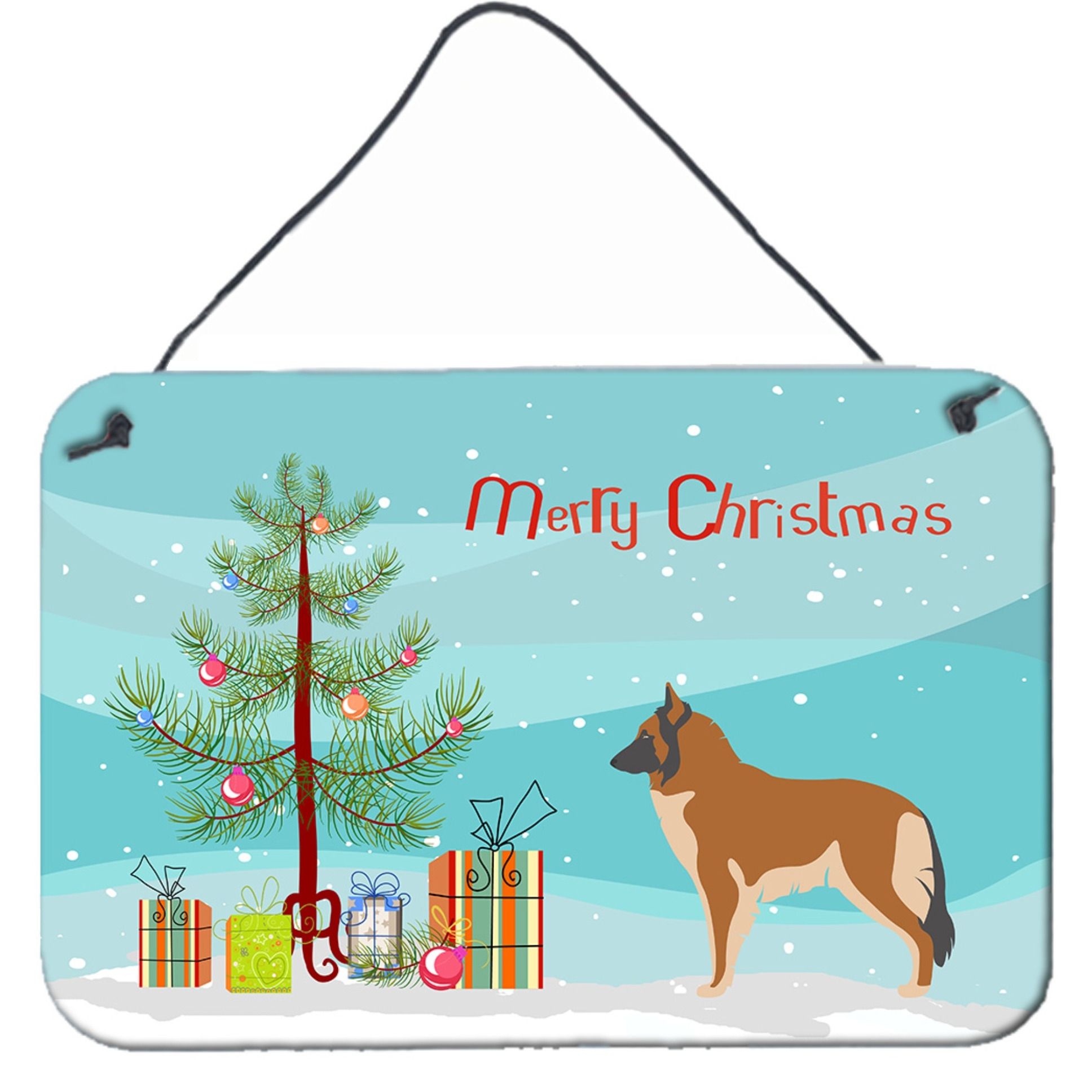 &quotCaroline's Treasures Belgian Tervuren Metal Print, 8hx12w, Christmas Tree"