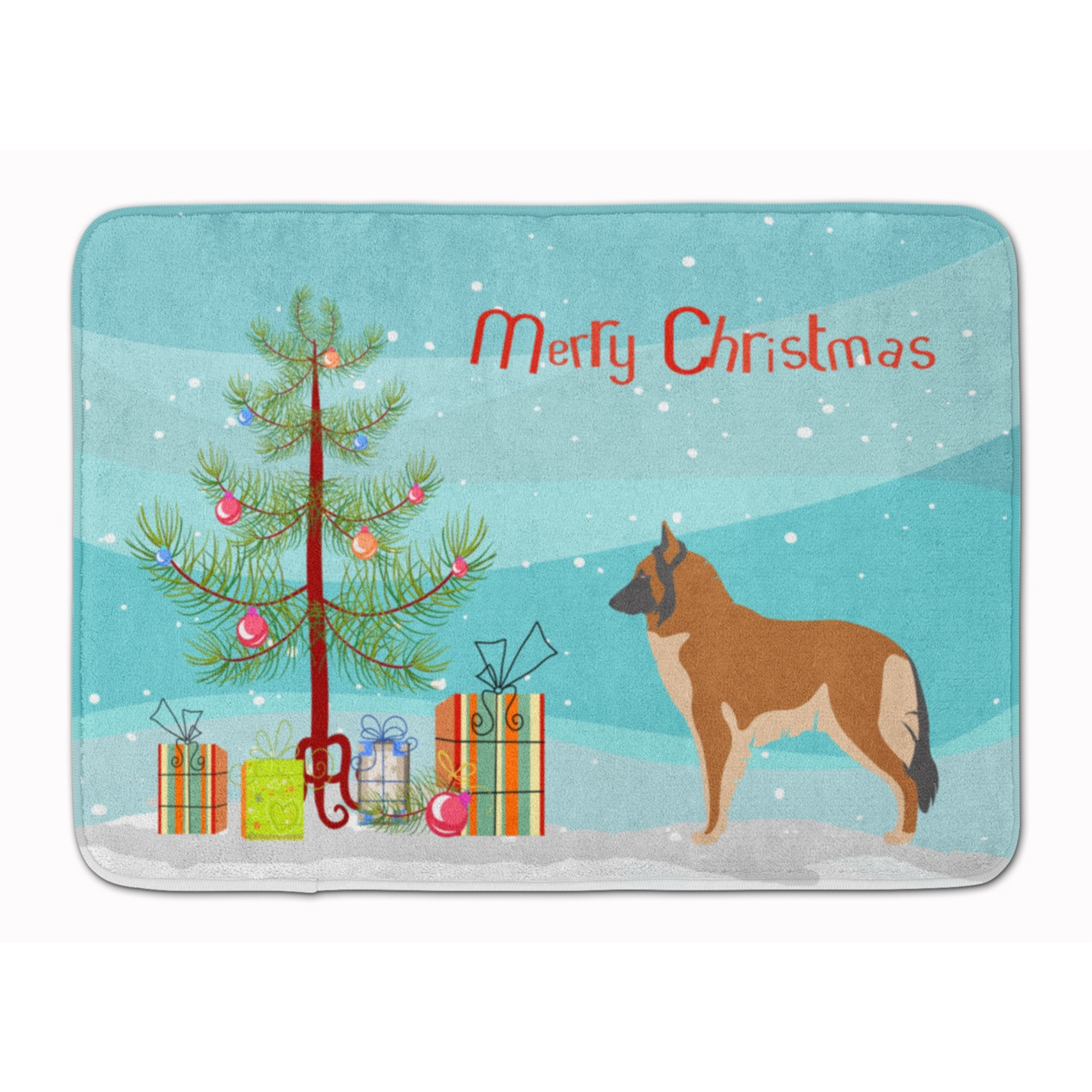 &quotCaroline's Treasures Belgian Tervuren Christmas Floor Mat, 19hx27w, Multicolor"